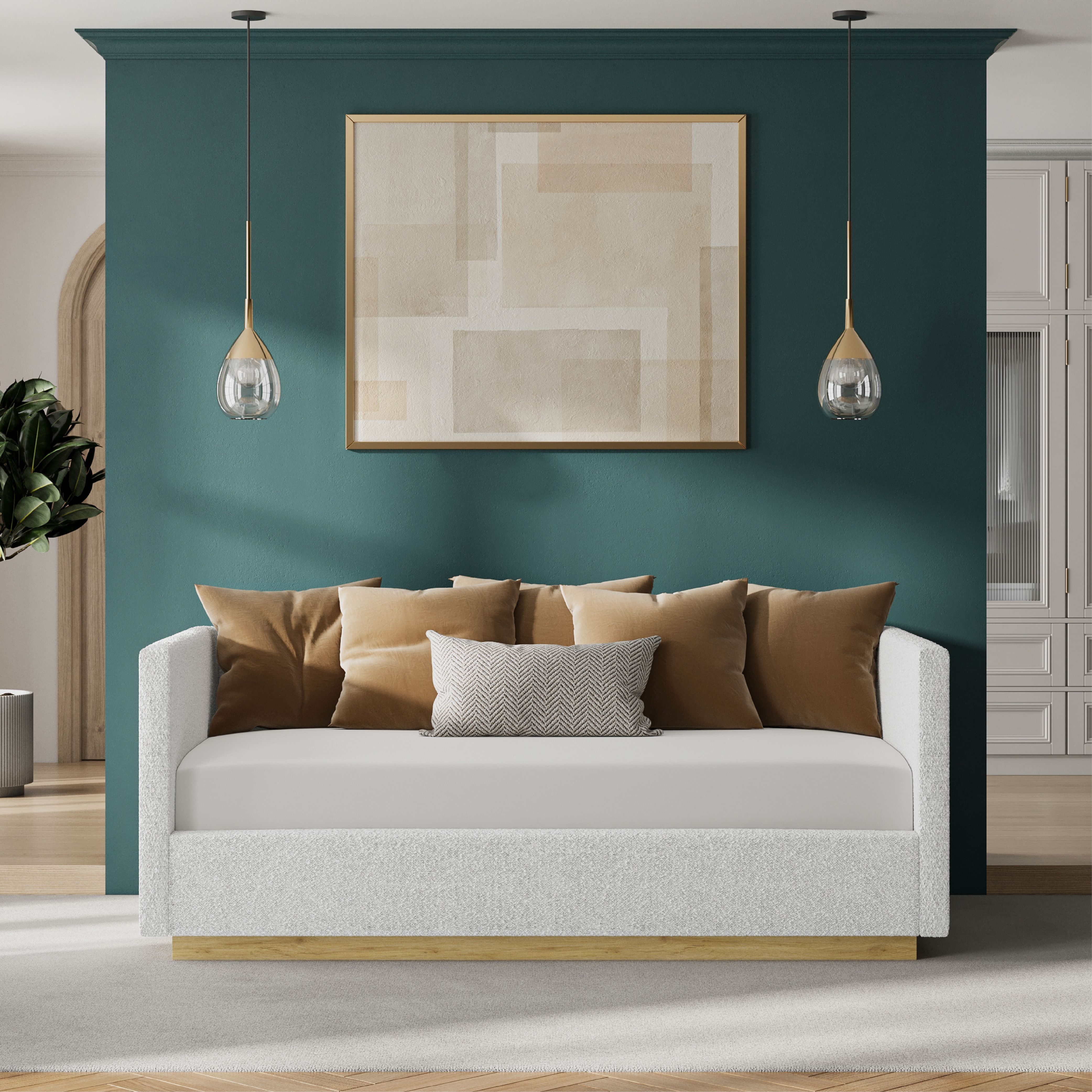 Porter Floating Boucle Twin Daybed