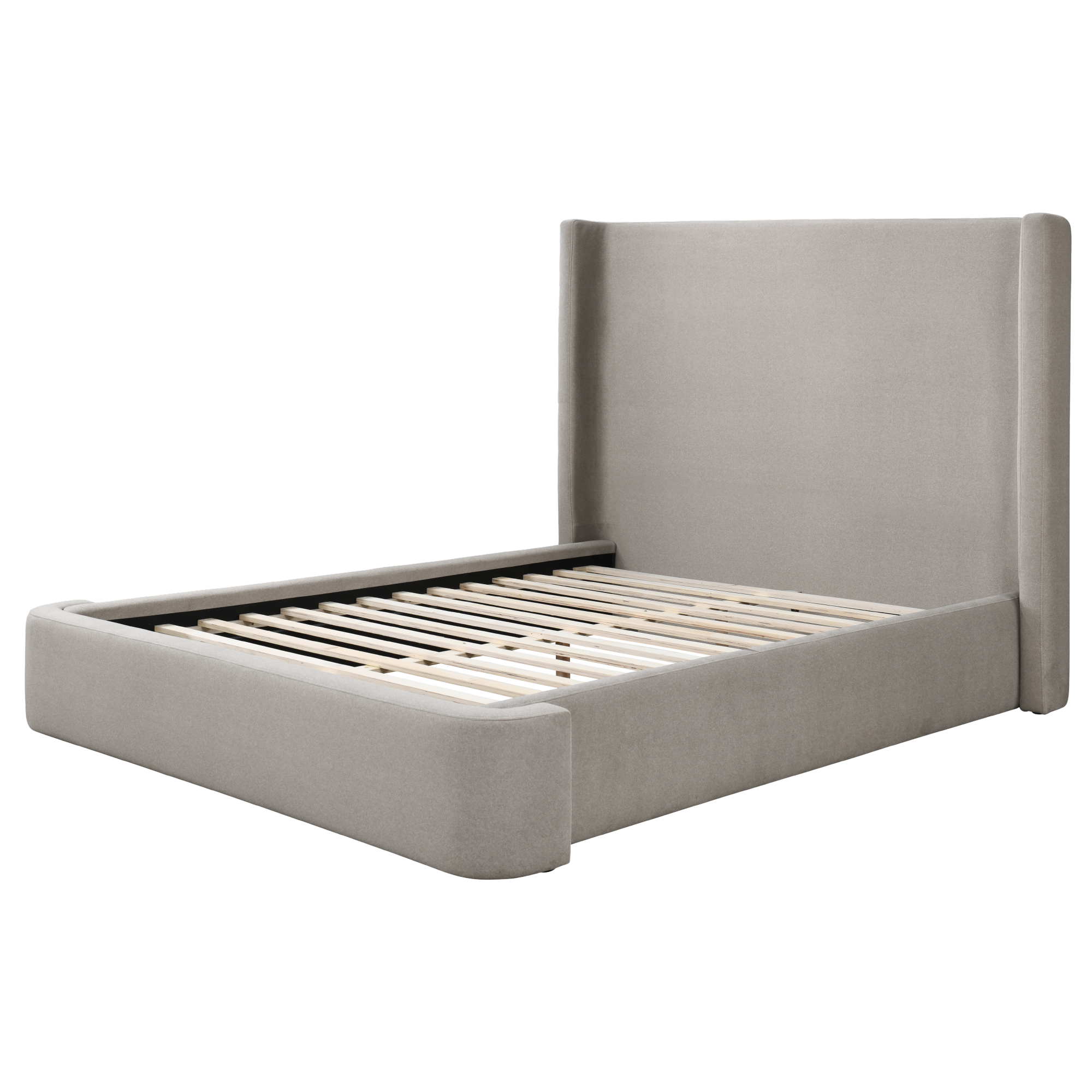 Hayes Upholstered Wingback Bed