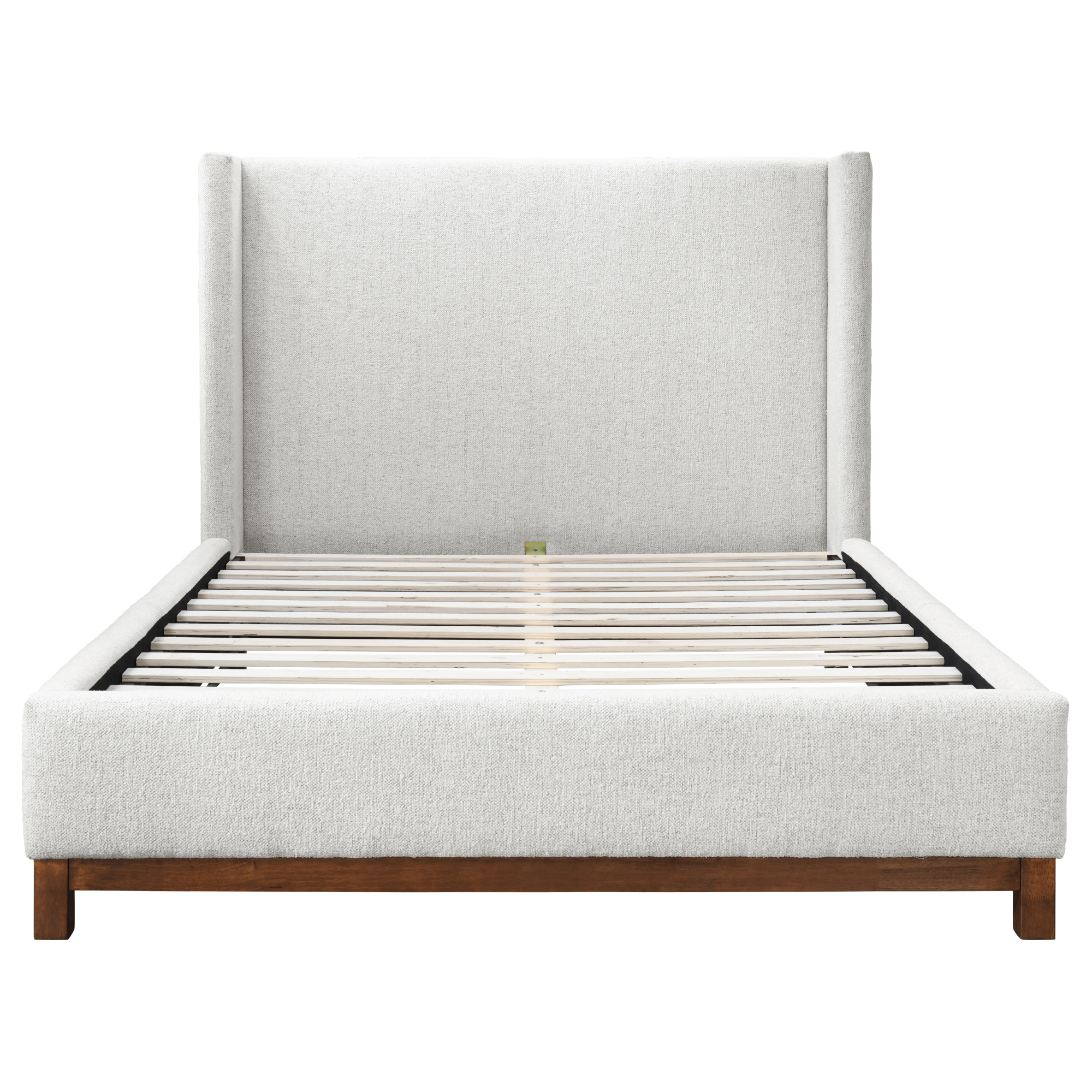 Miller Oat Upholstered Wing Bed