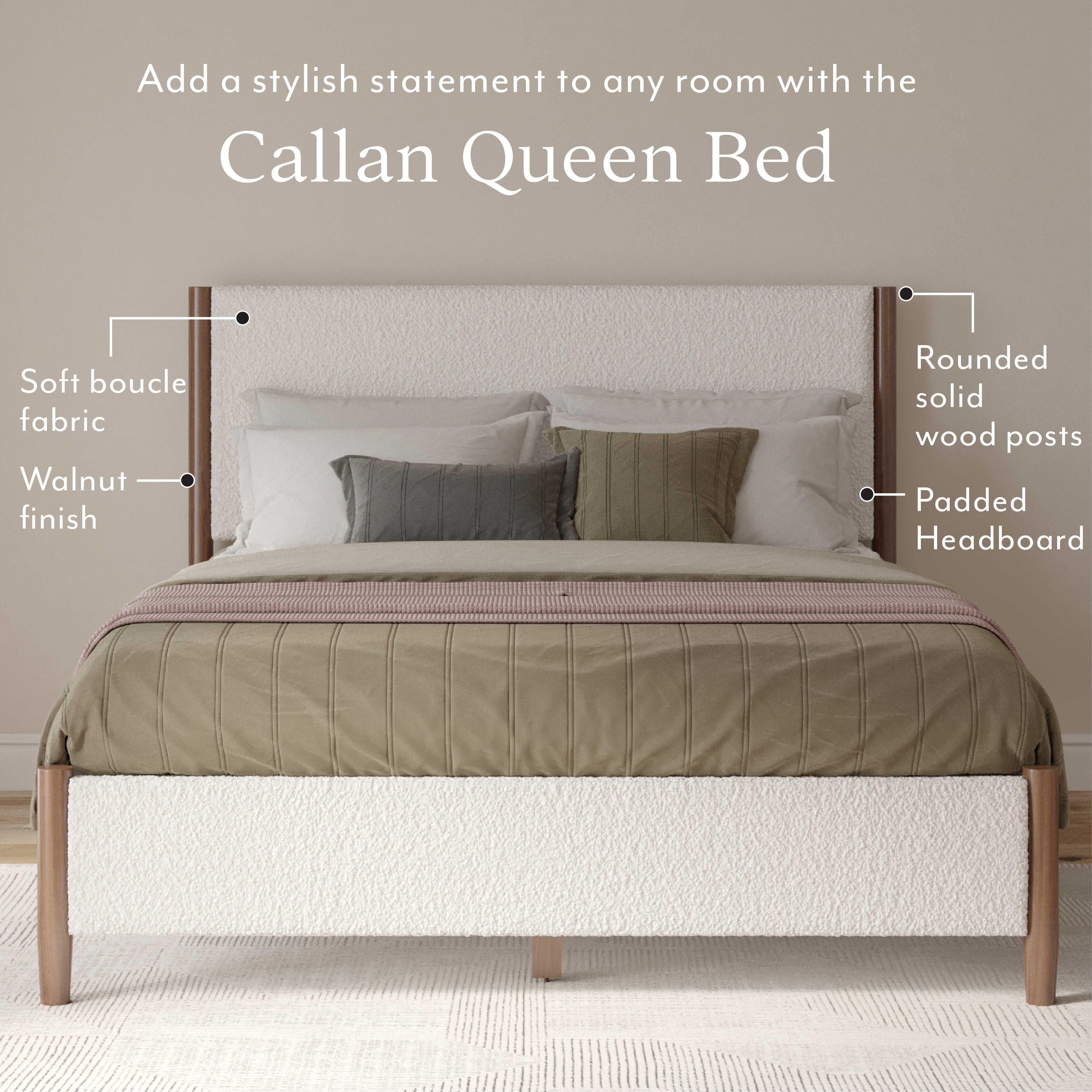 Callan Boucle Bed