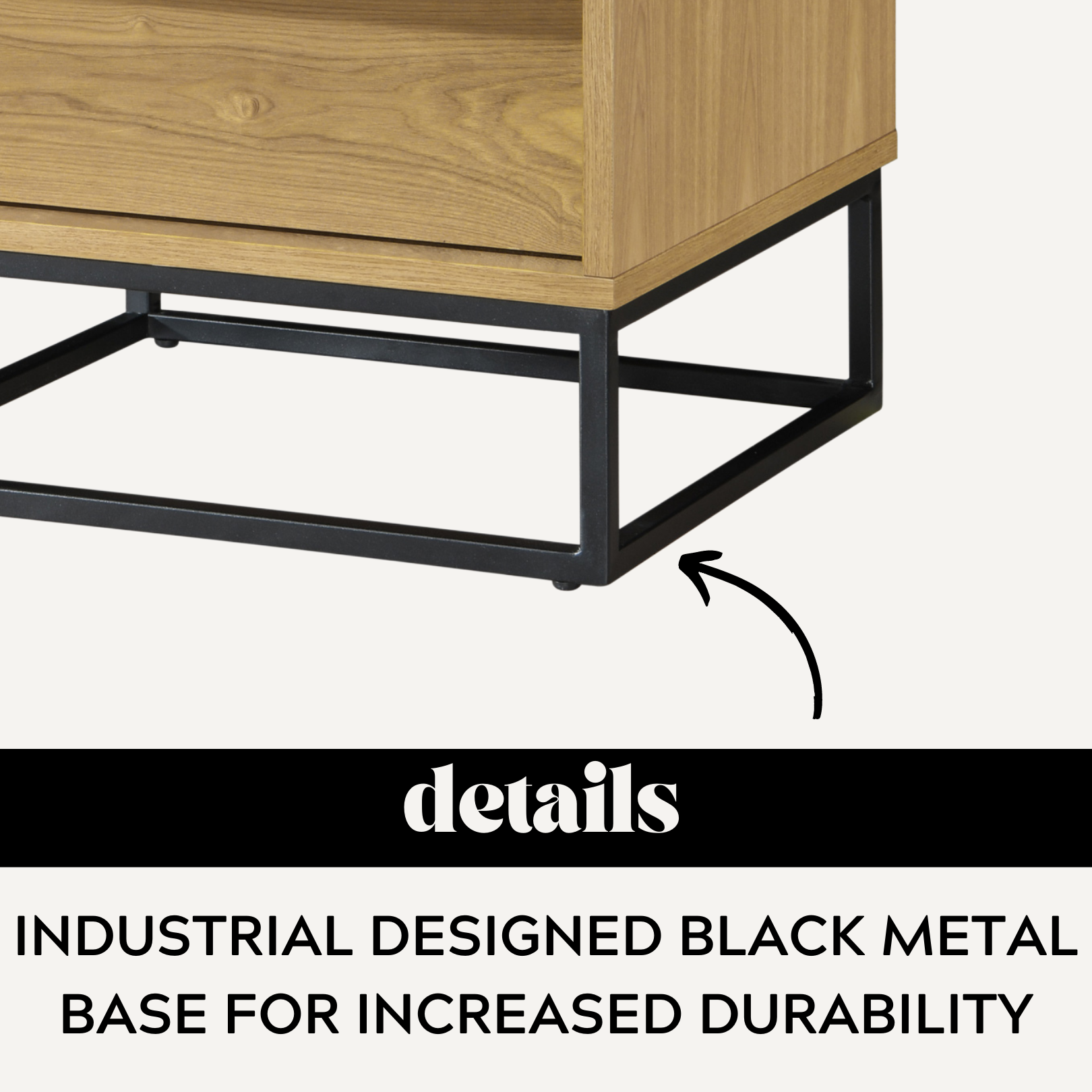 Cyra Fully Assembled Industrial Nightstand