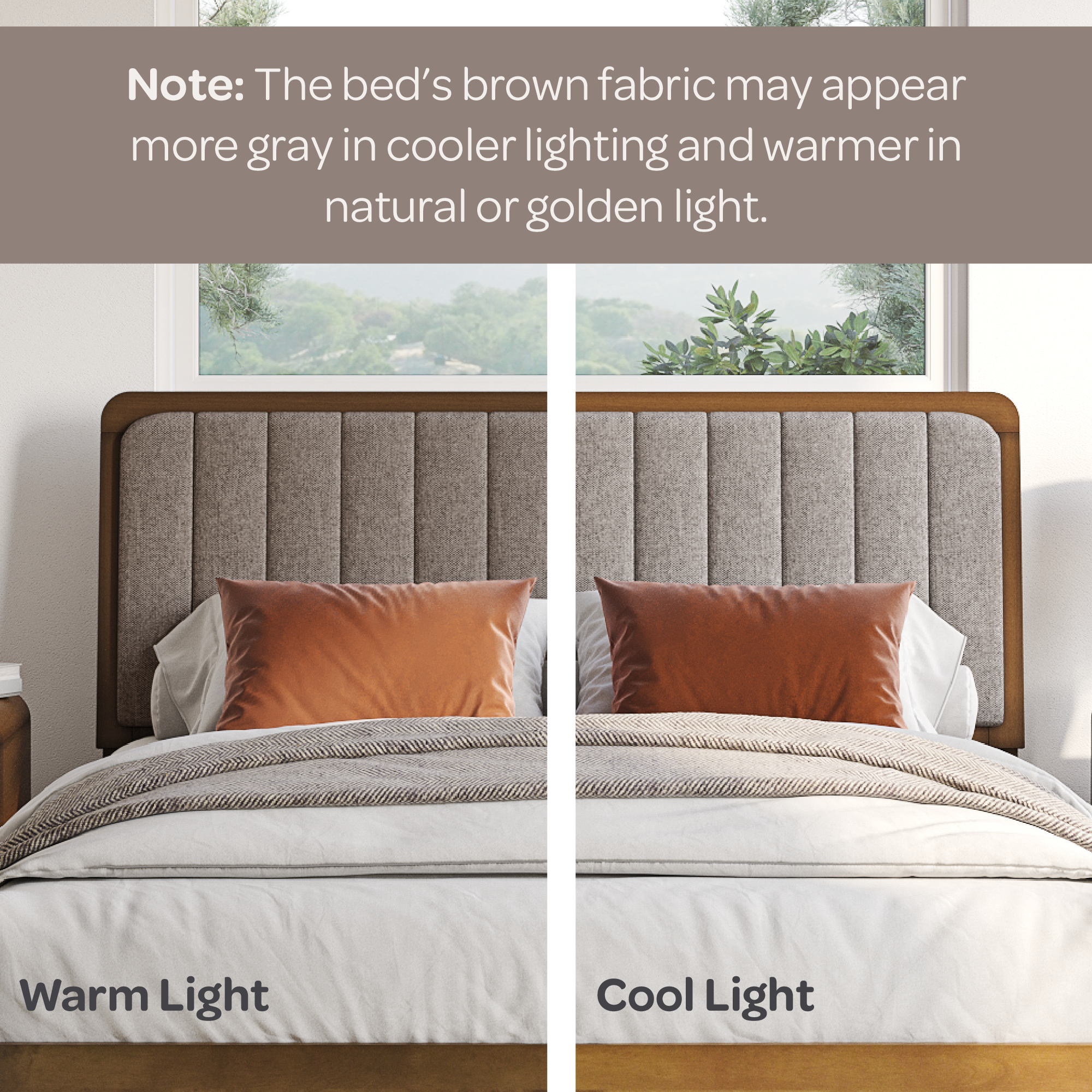 Raven Mid-Century Modern Solid Wood Bed