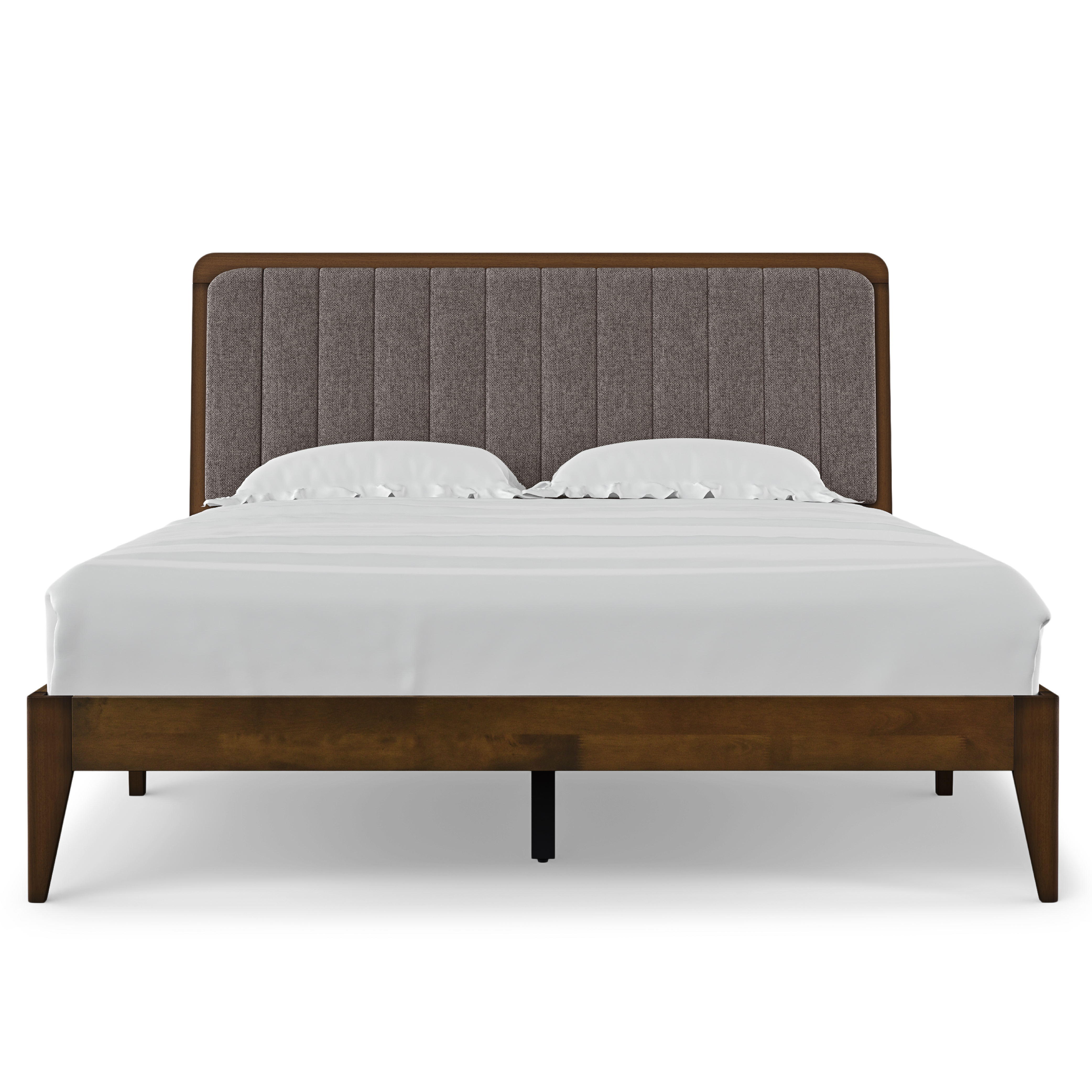 Raven Mid-Century Modern Solid Wood Bed