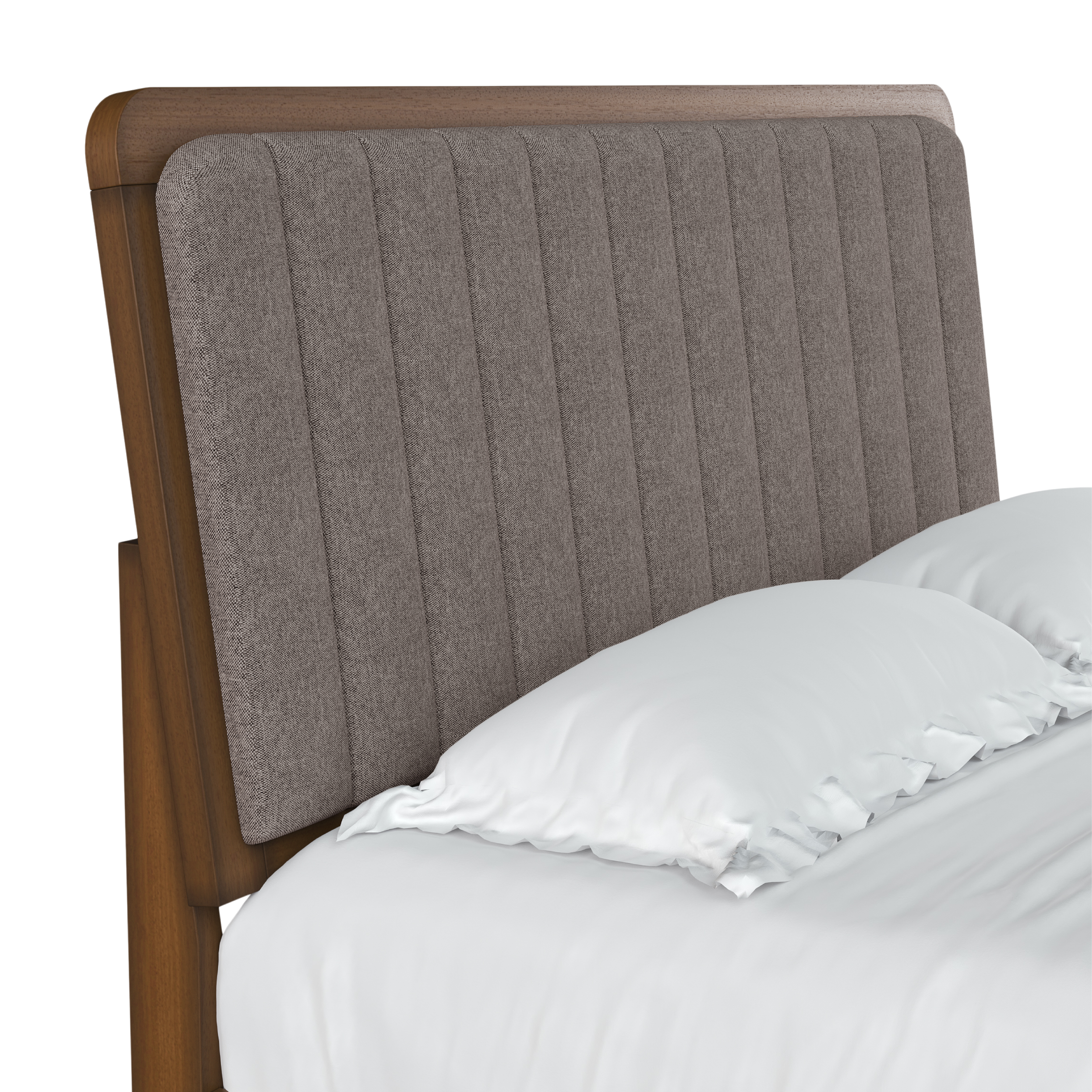 Raven Mid-Century Modern Solid Wood Bed