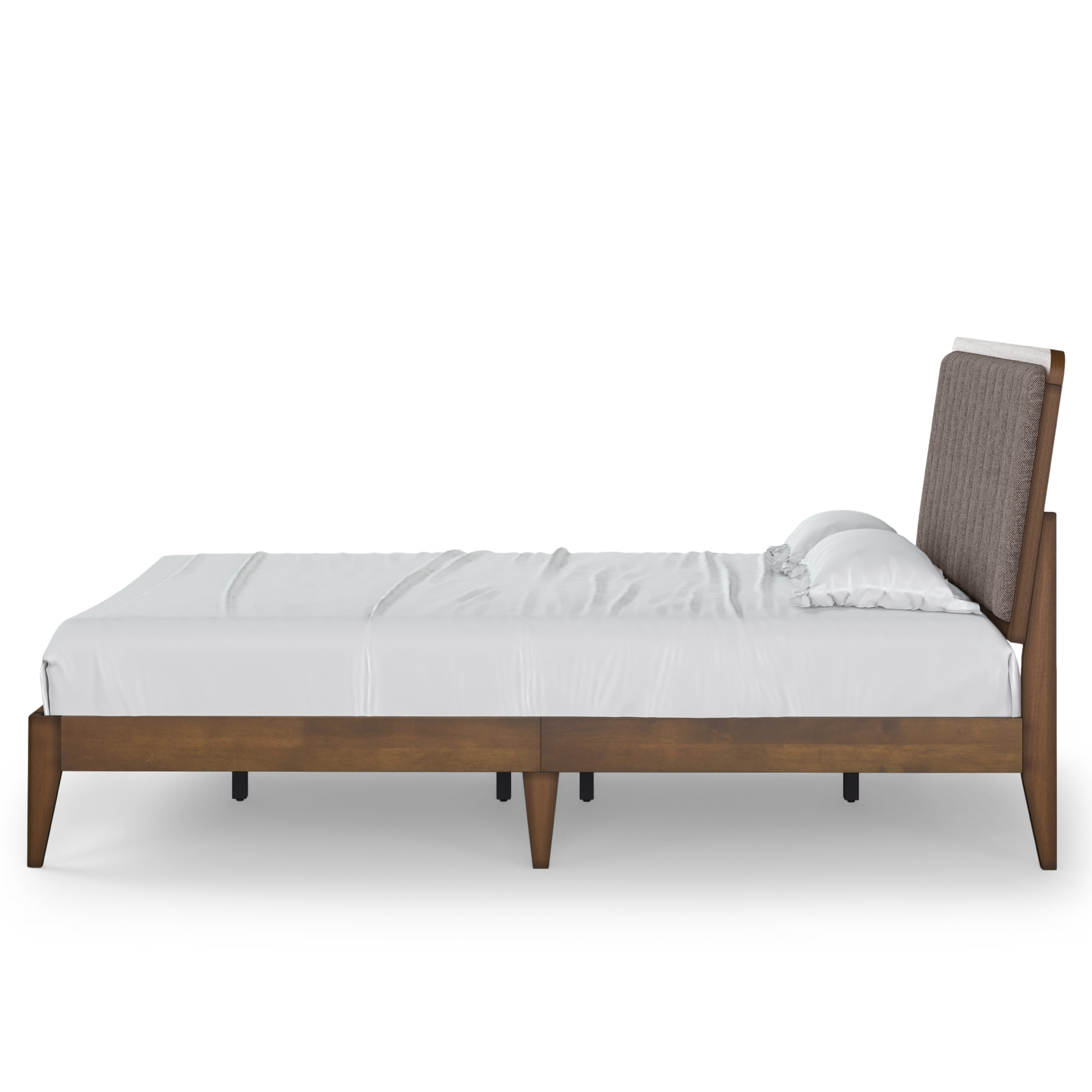 Raven Mid-Century Modern Solid Wood Bed
