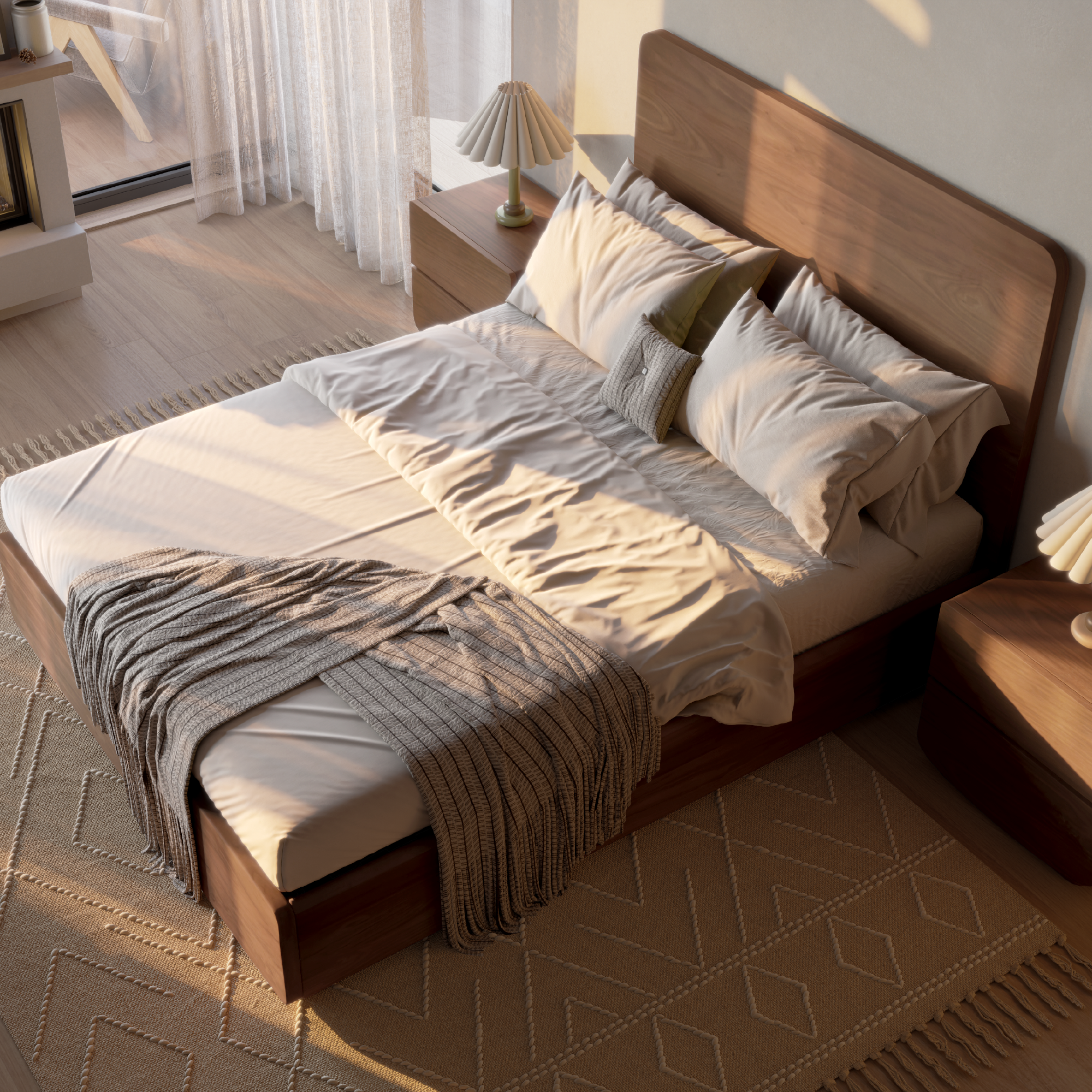 Brooks Platform Solid Wood Bed