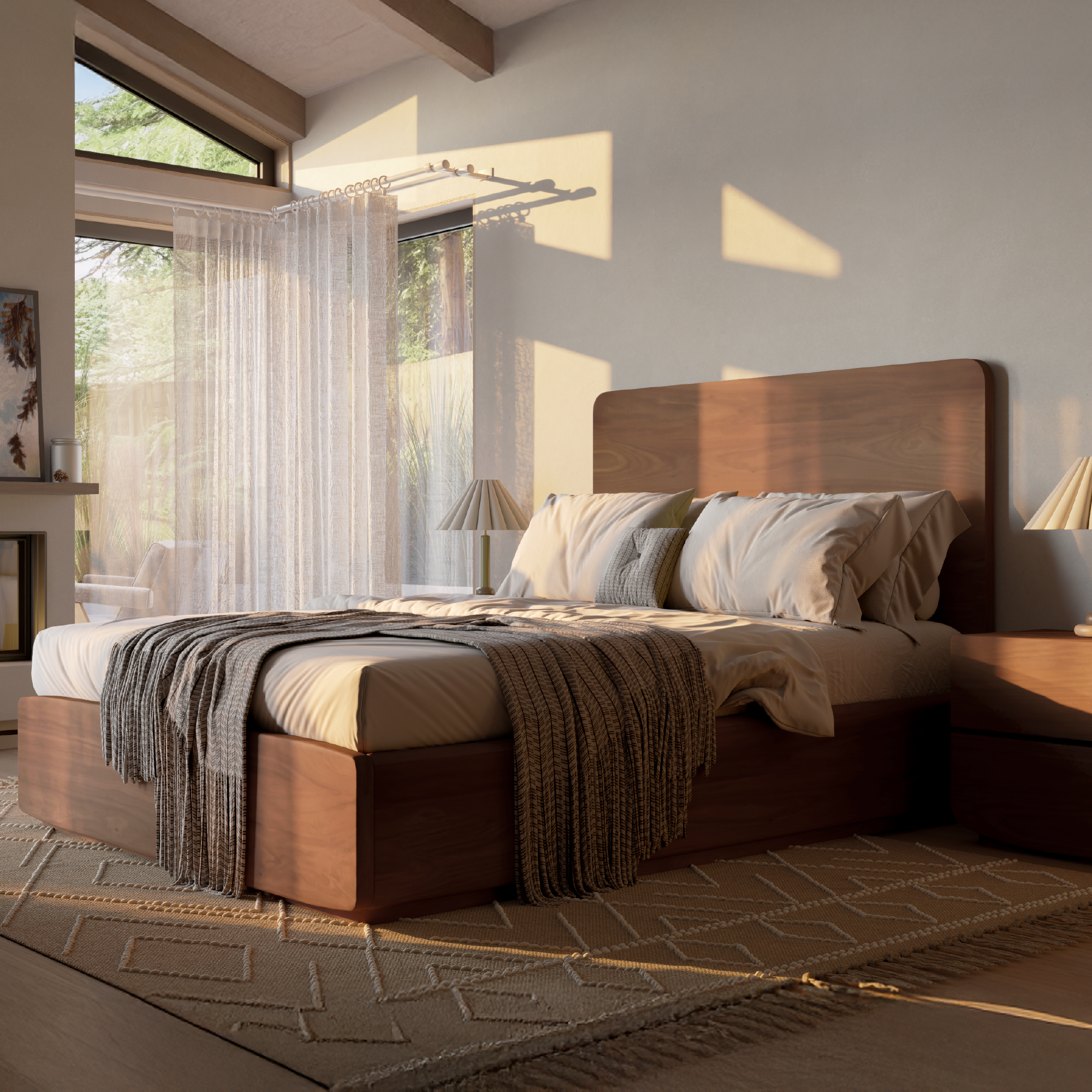 Brooks Platform Solid Wood Bed