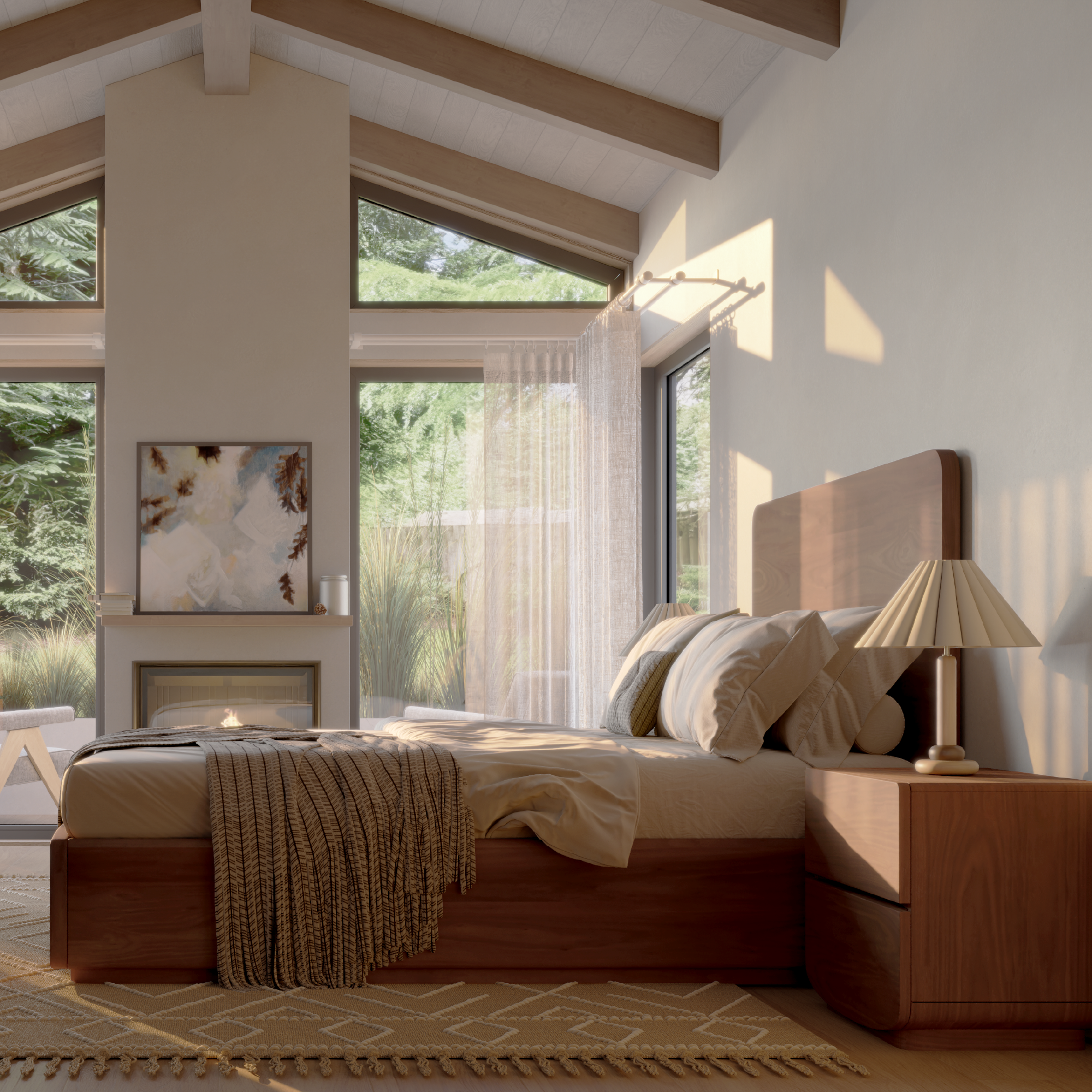 Brooks Platform Solid Wood Bed