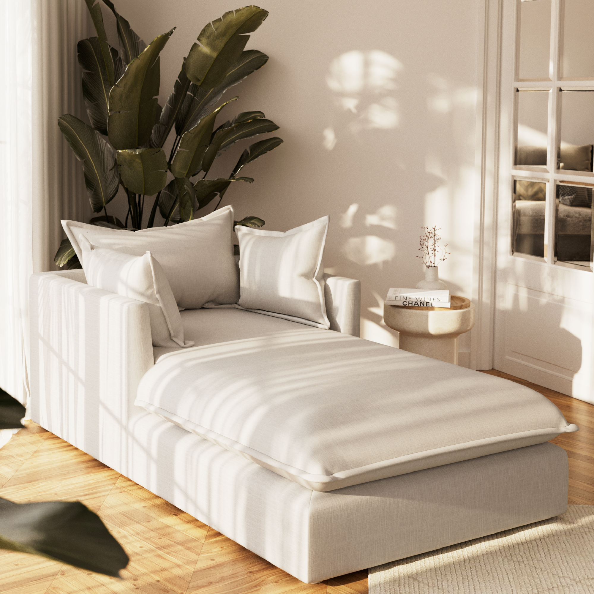 The Delano Flange Edge Chaise Lounge
