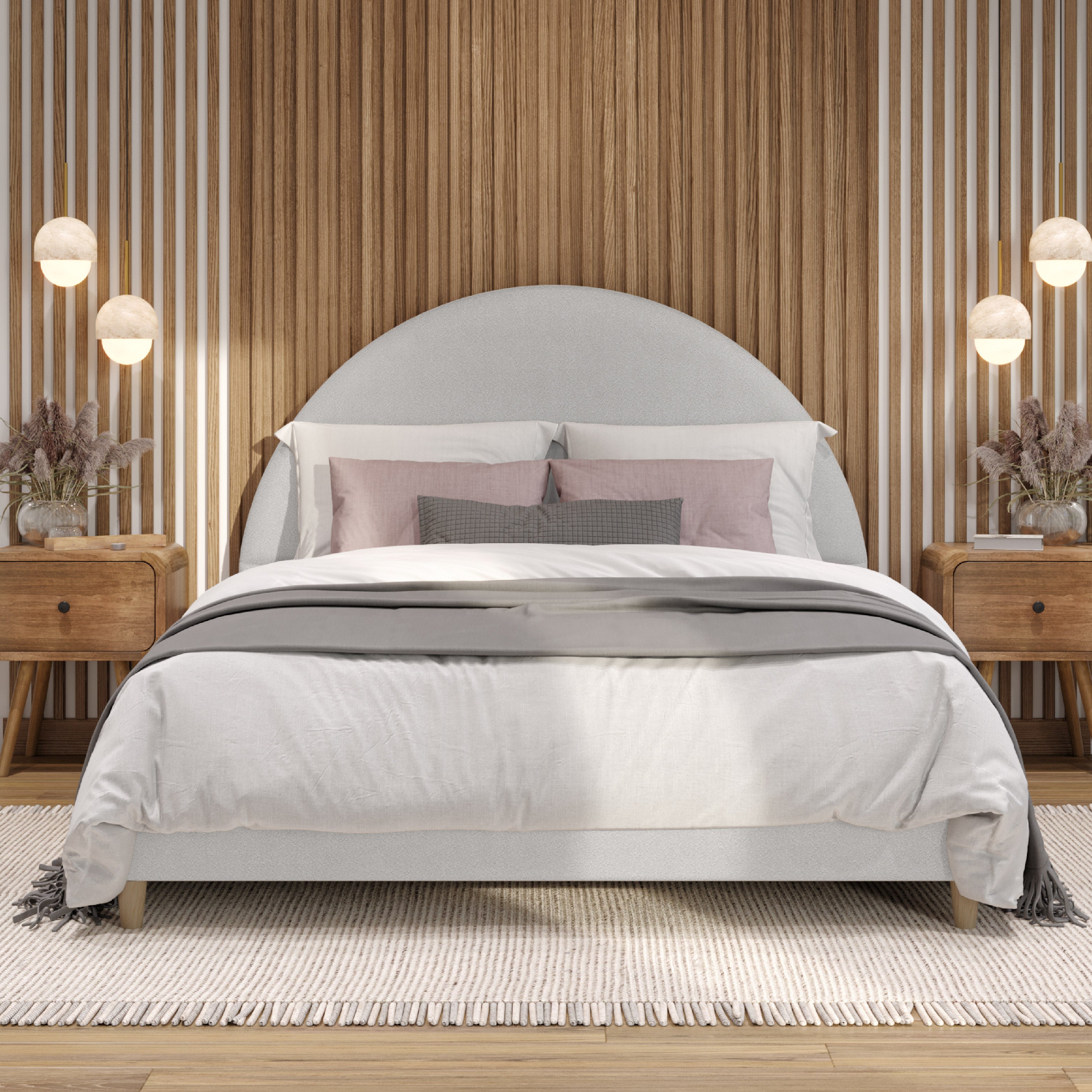 Stella Boucle Arch Bed