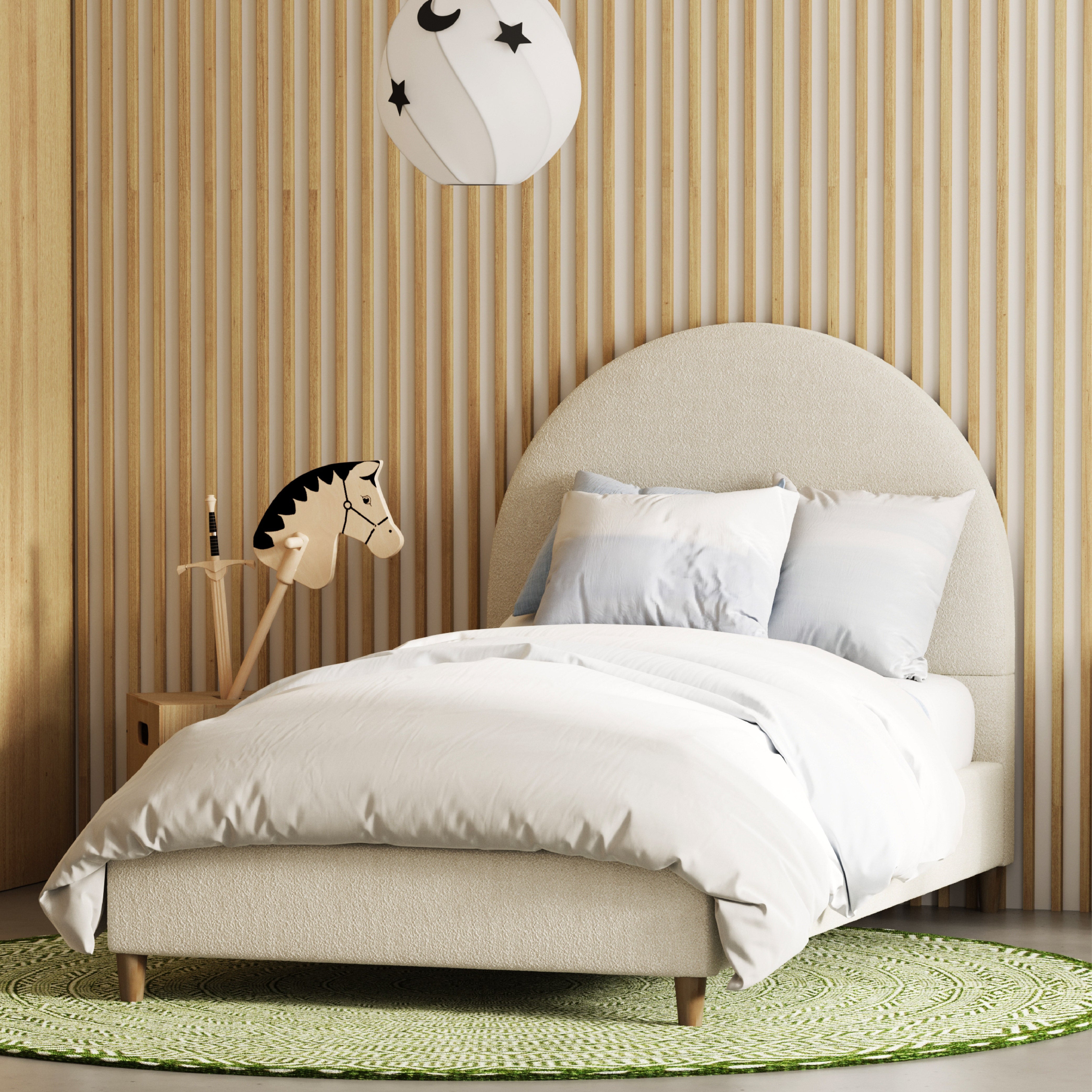 Stella Boucle Arch Bed