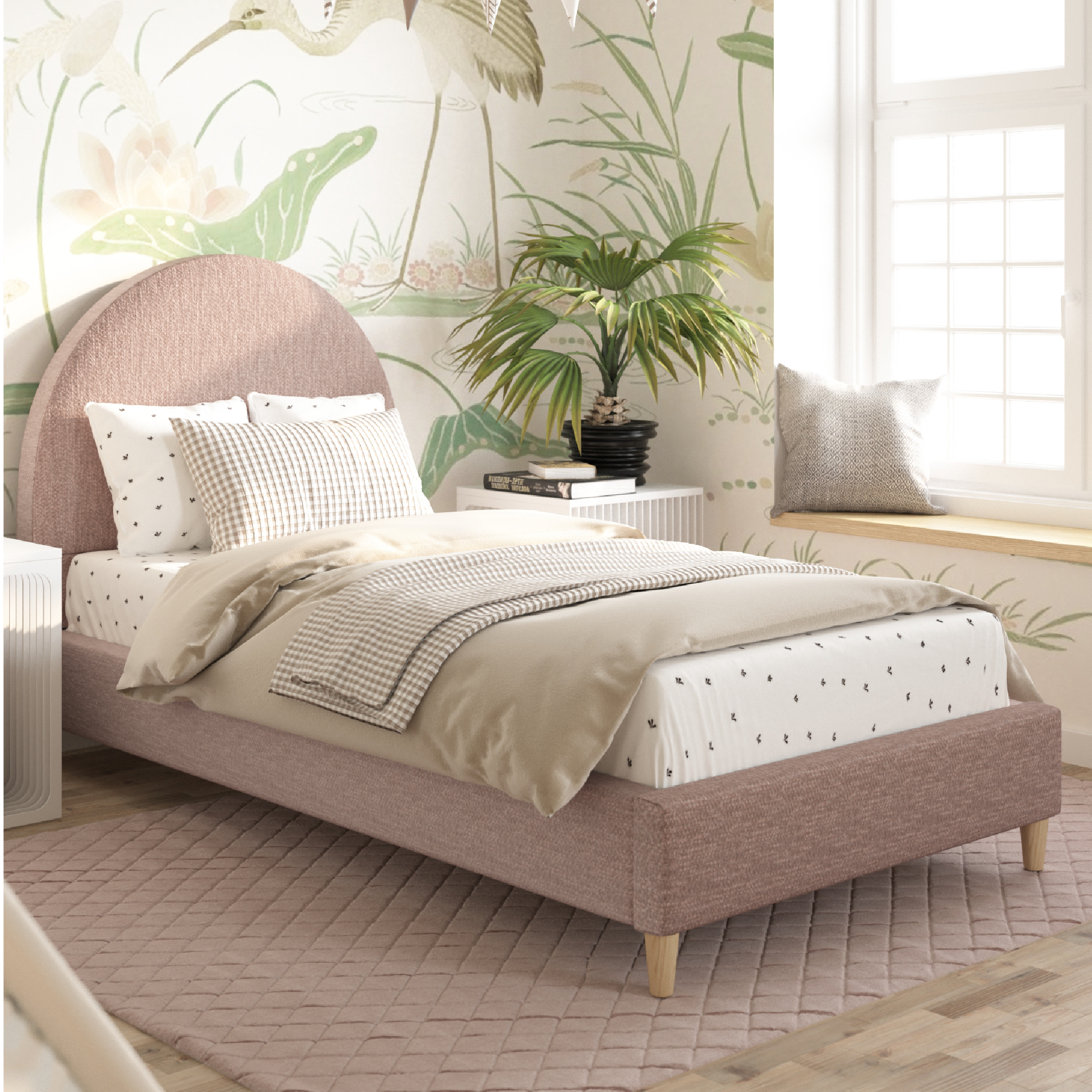 Stella Boucle Arch Bed