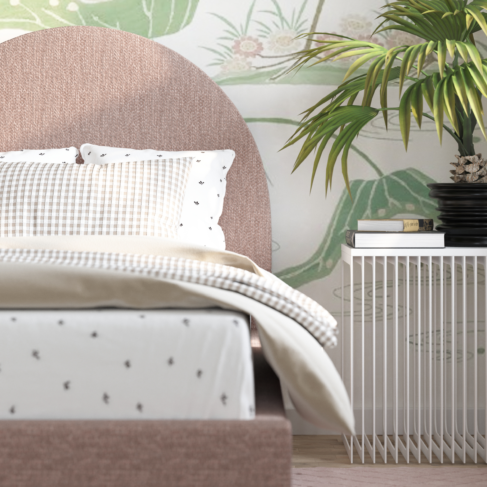 Stella Boucle Arch Bed