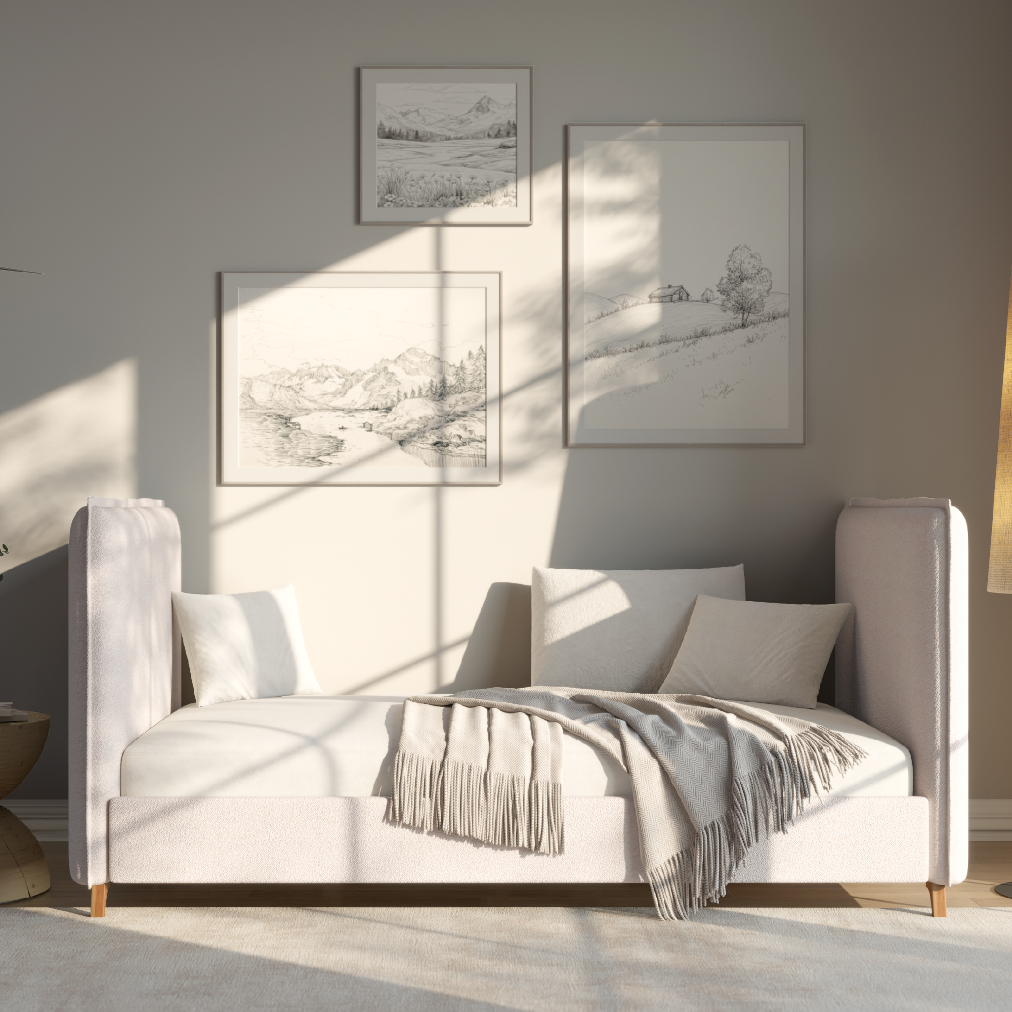 Lottie Boucle Flange Edge Bed