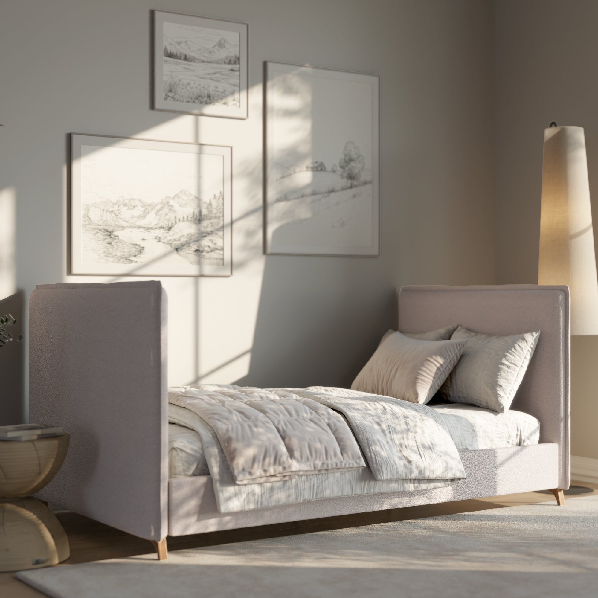 Lottie Boucle Flange Edge Bed