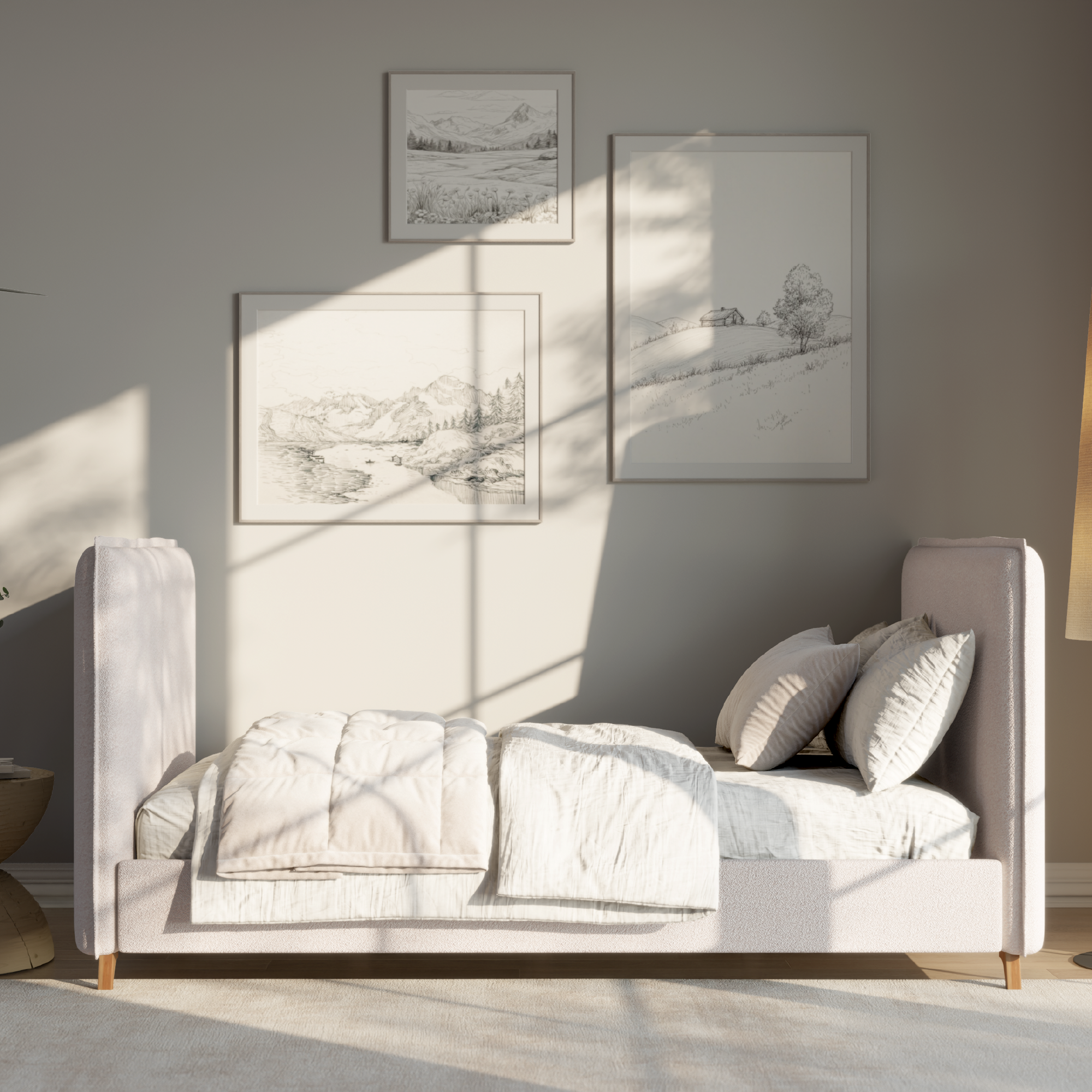Lottie Boucle Flange Edge Bed