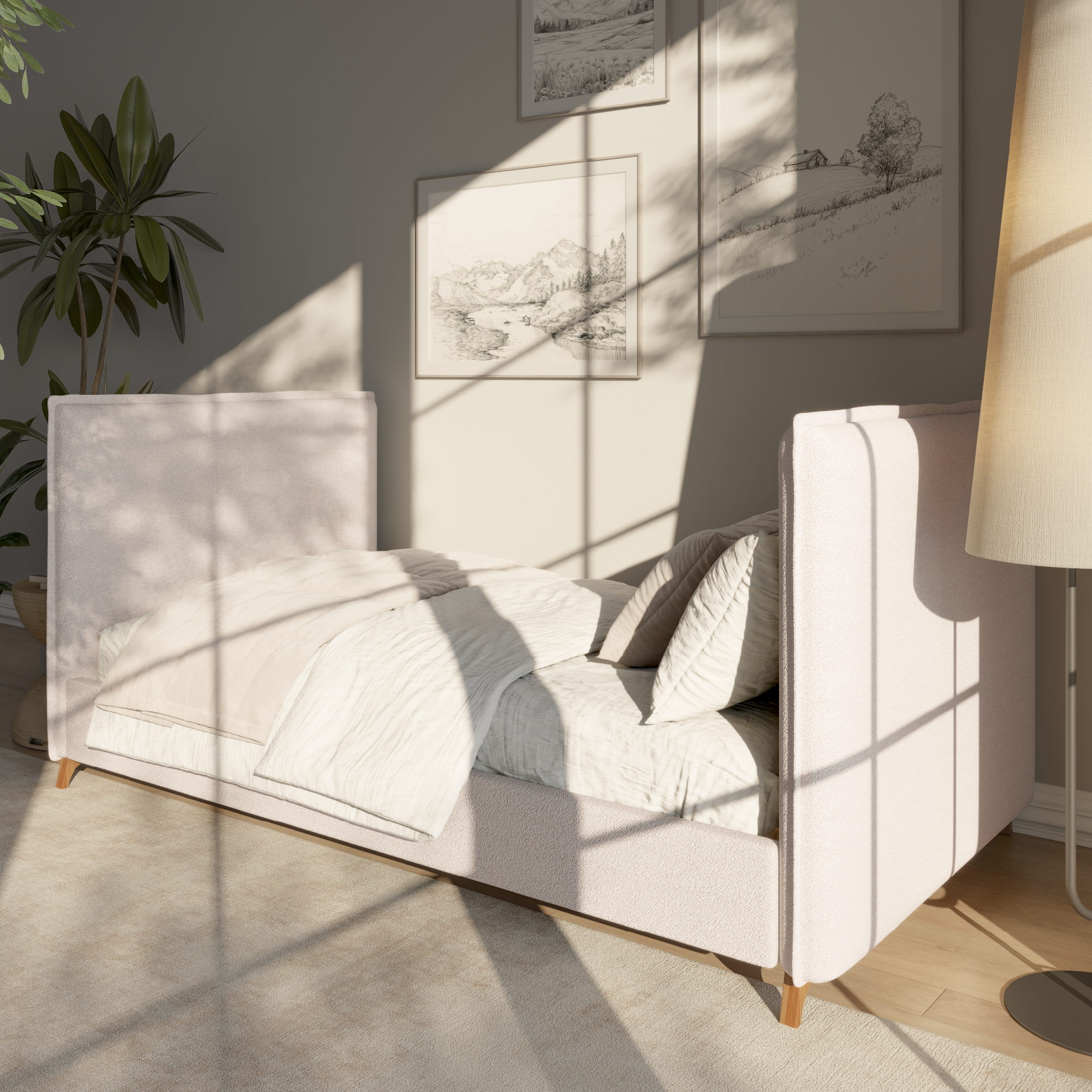 Lottie Boucle Flange Edge Bed