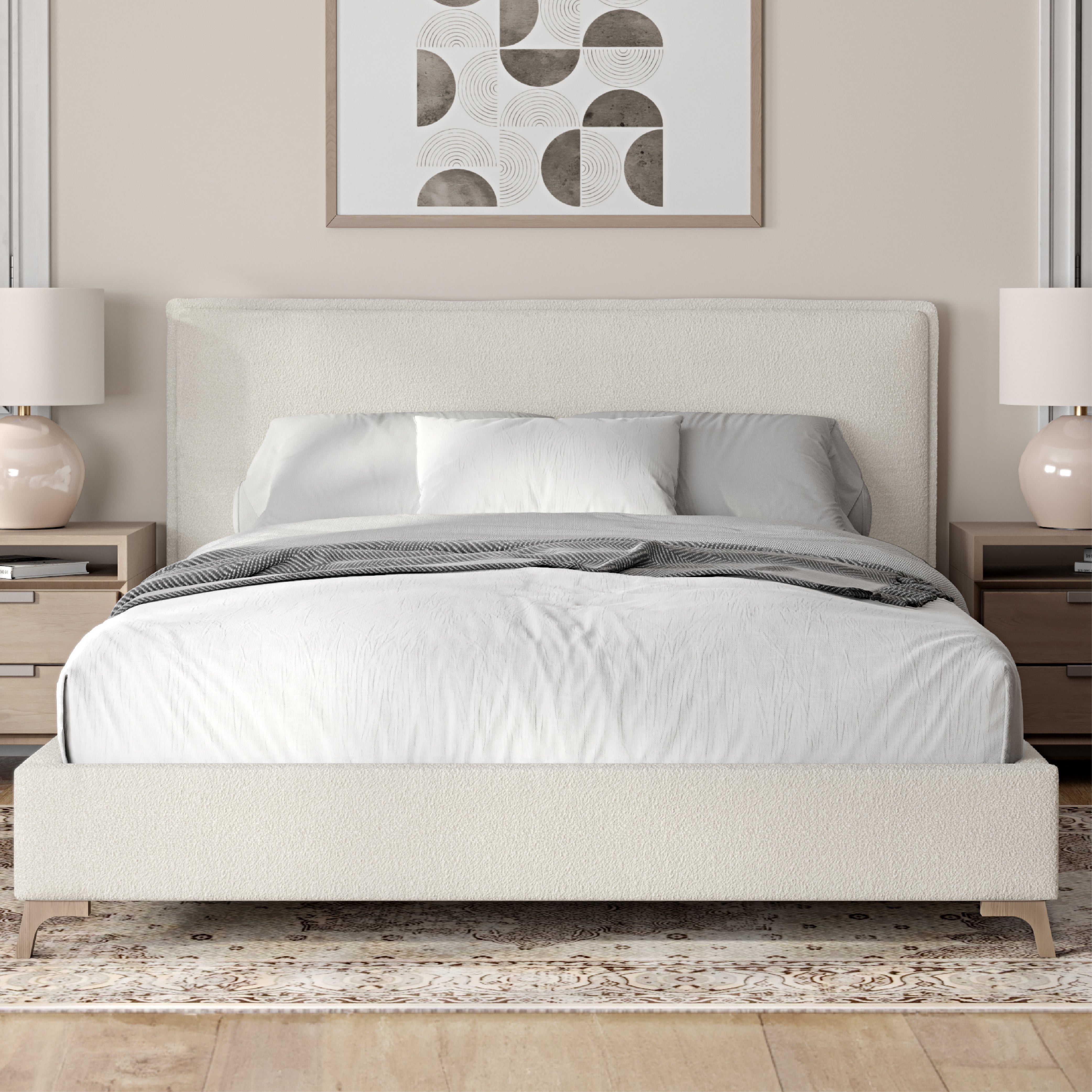 Lottie Boucle Flange Edge Bed