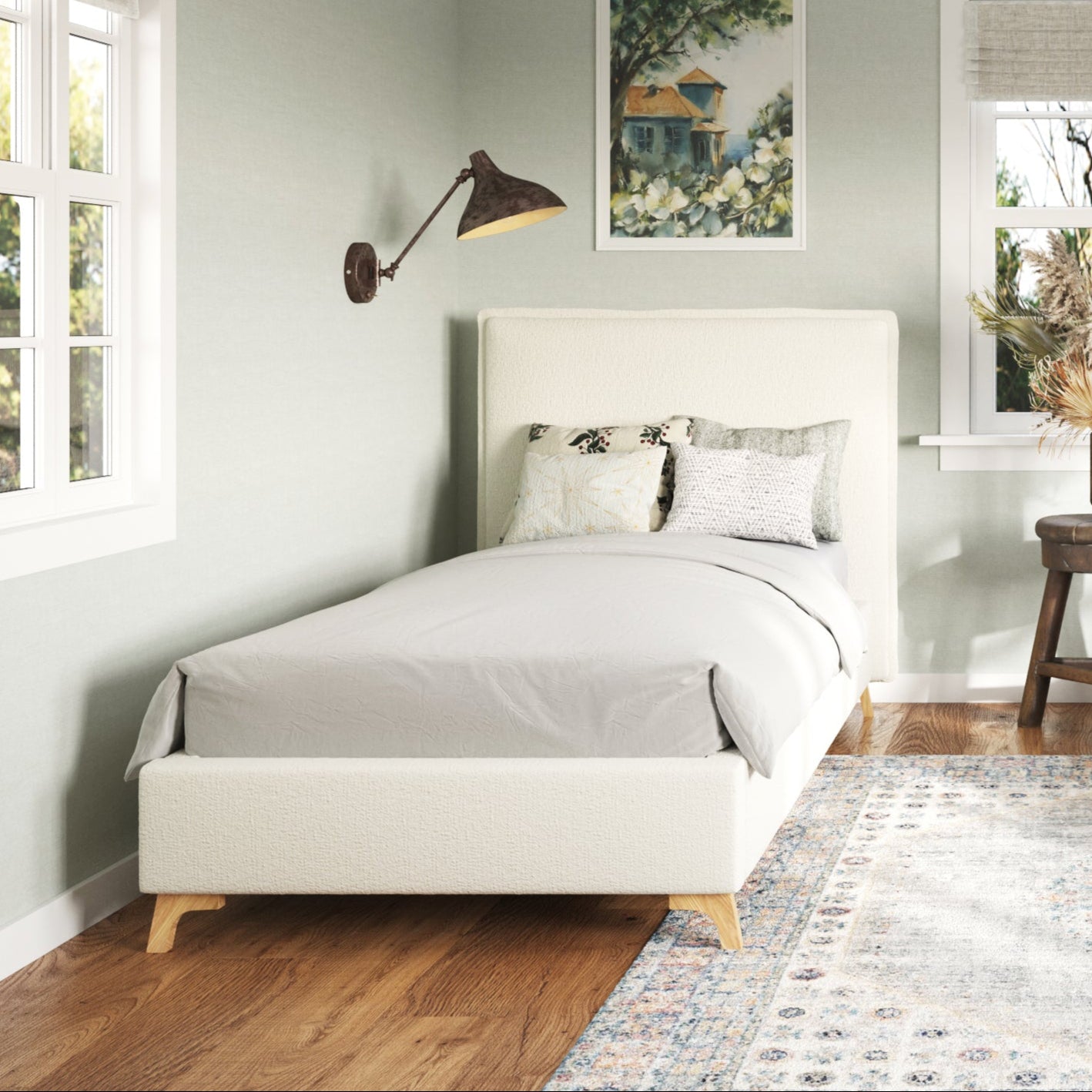 Lottie Boucle Flange Edge Bed