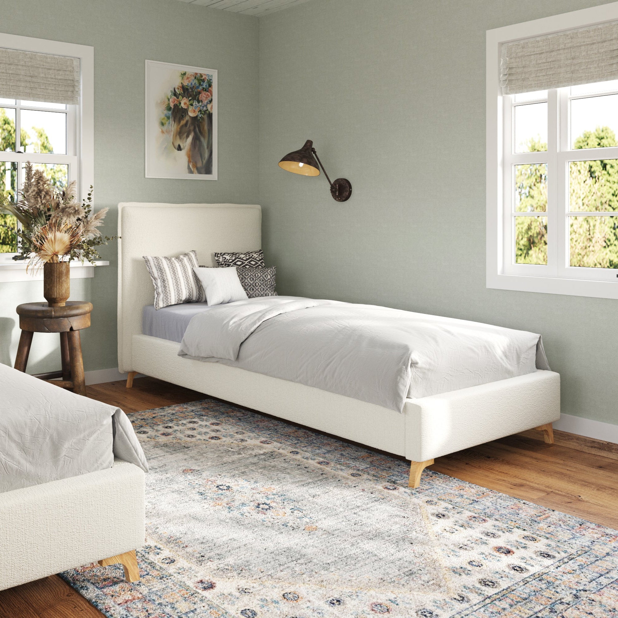 Lottie Boucle Flange Edge Bed