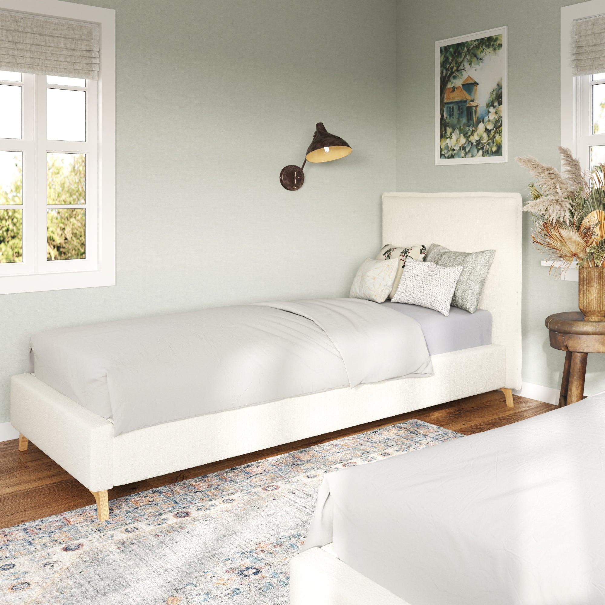 Lottie Boucle Flange Edge Bed