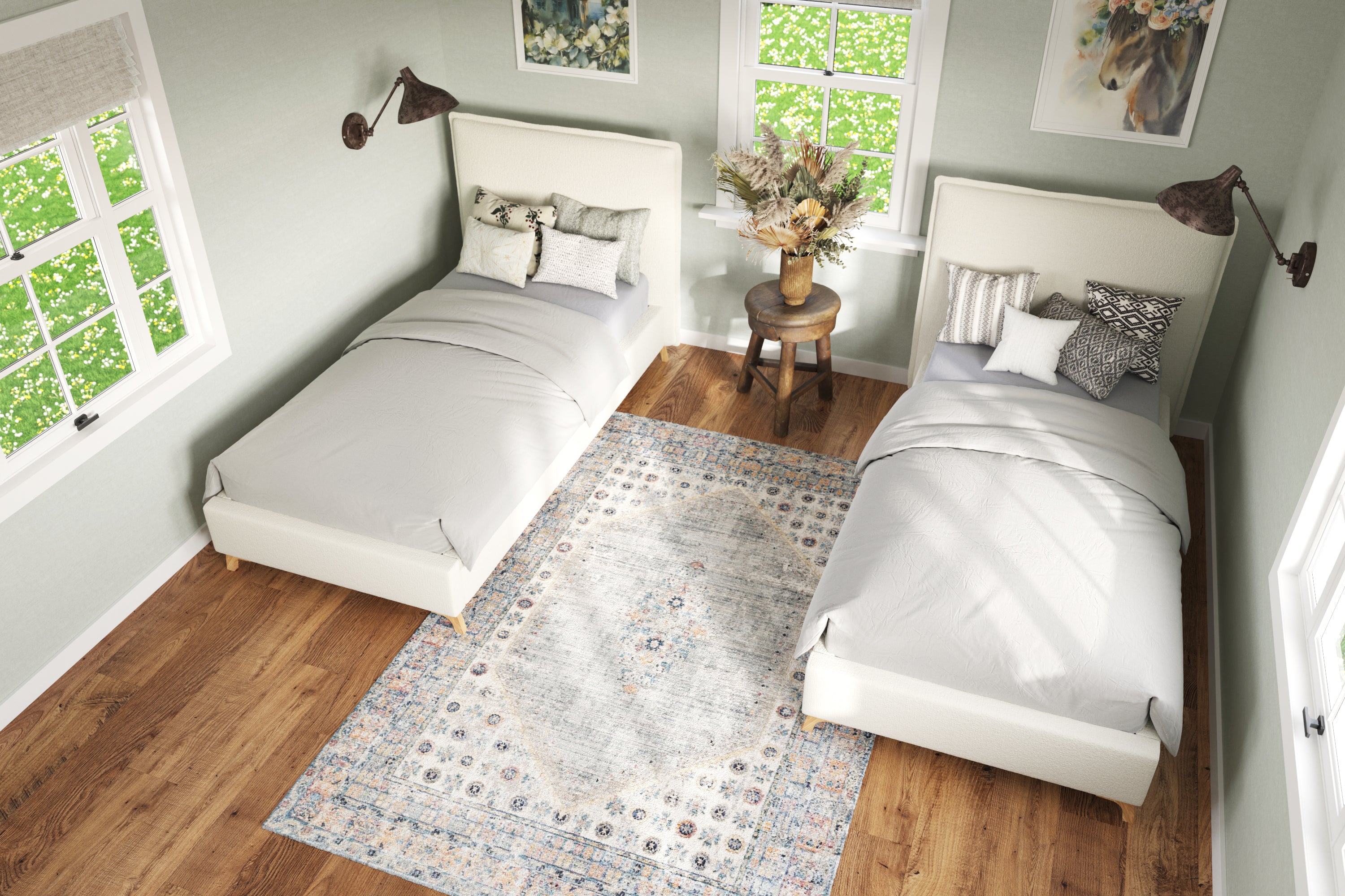 Lottie Boucle Flange Edge Bed
