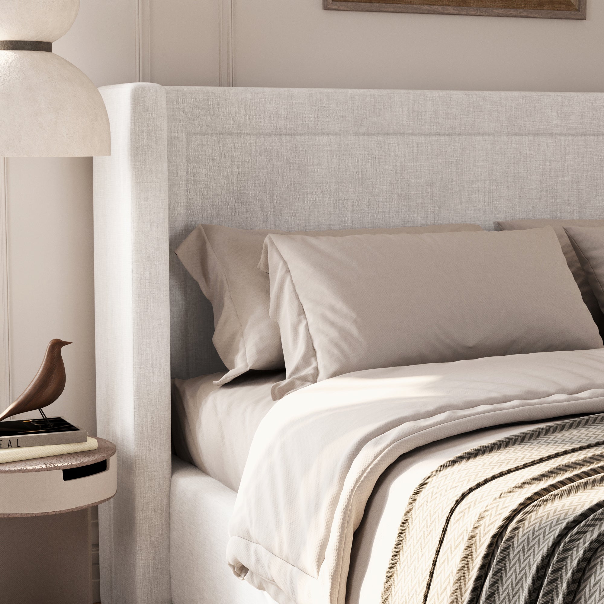 Alba Wingback Bed