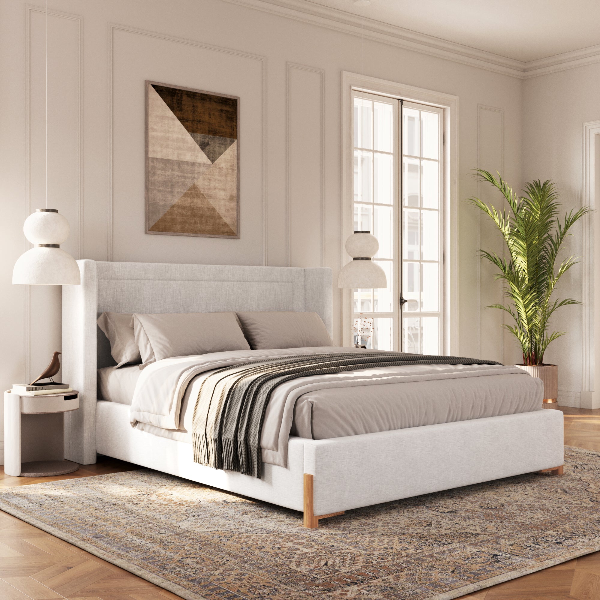 Alba Wingback Bed