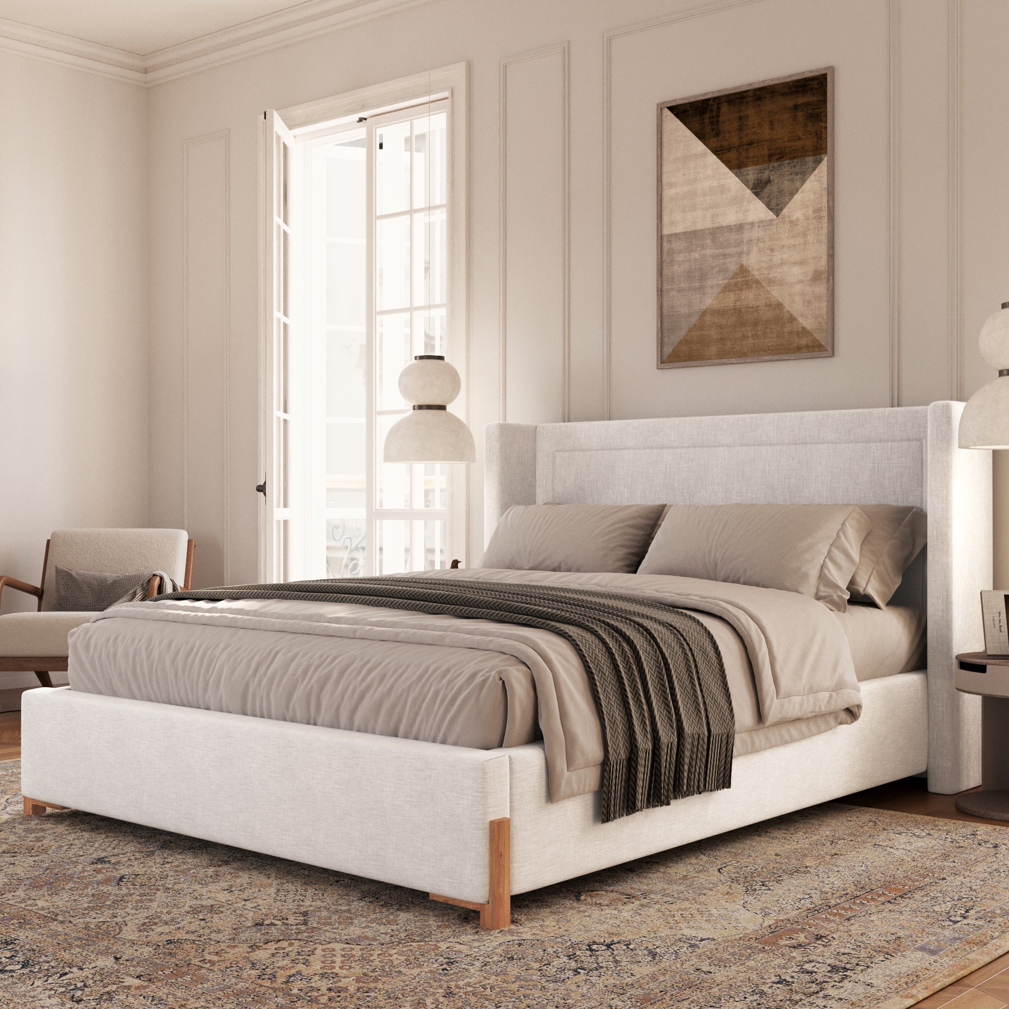 Alba Wingback Bed