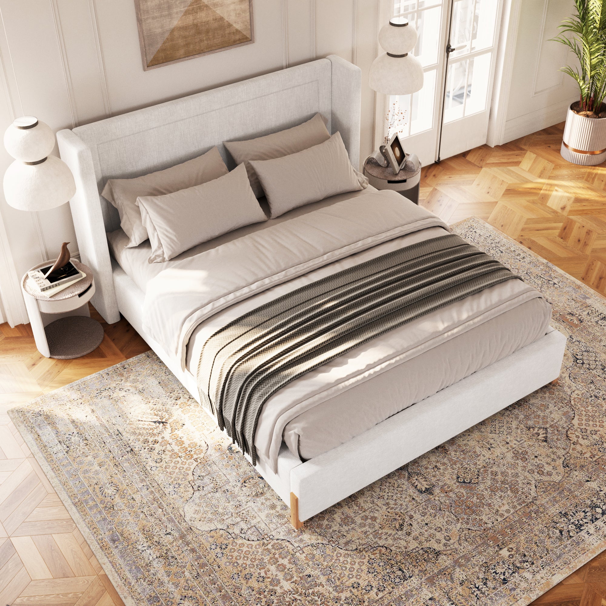 Alba Wingback Bed