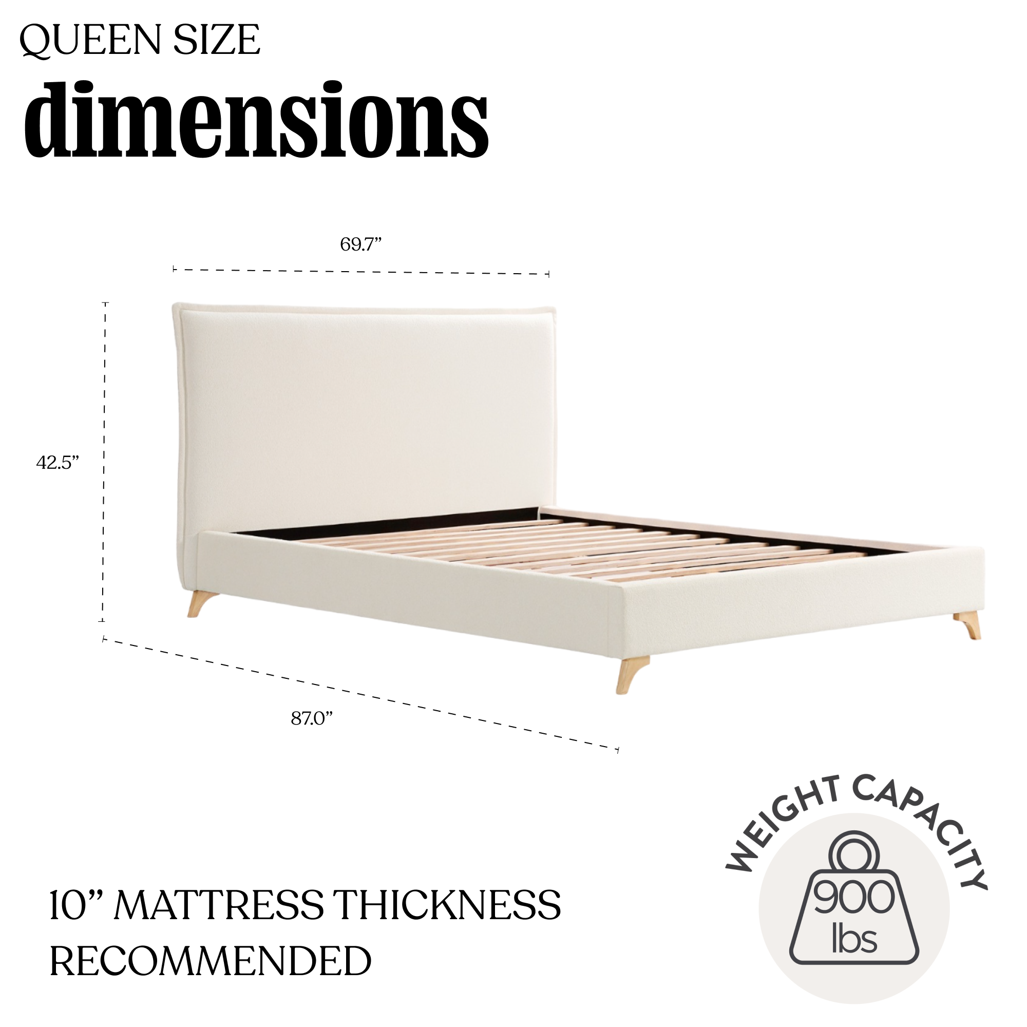 Lottie Boucle Flange Edge Bed