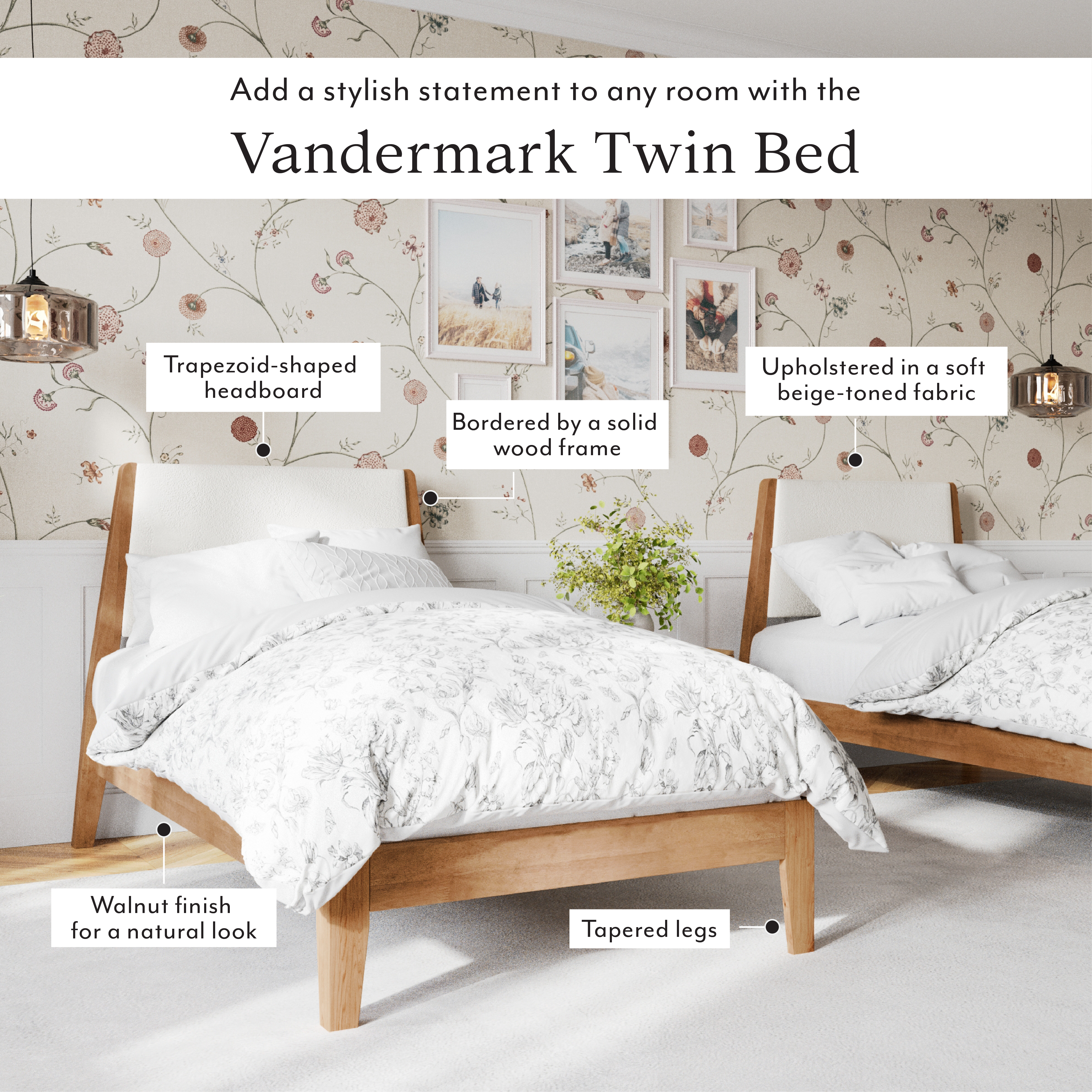 Vandermark Beige Bed