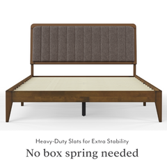 Raven Queen Bed in Brown Walnut – Elegant & Durable | DG Casa