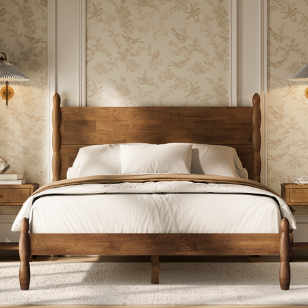 Mason Queen Bed in Walnut – Elegant & Durable Design | DG Casa