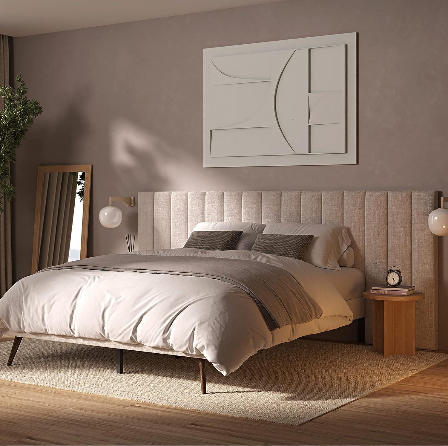 Rhodes Queen Bed with Extended Headboard