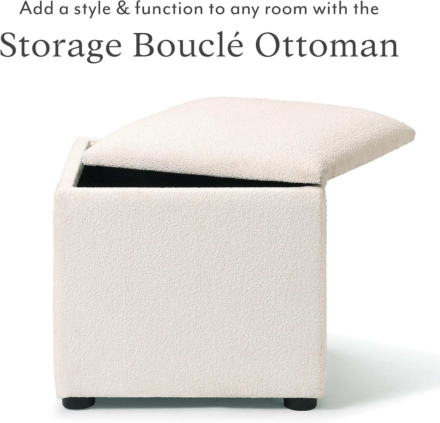 Boucle Storage Ottoman