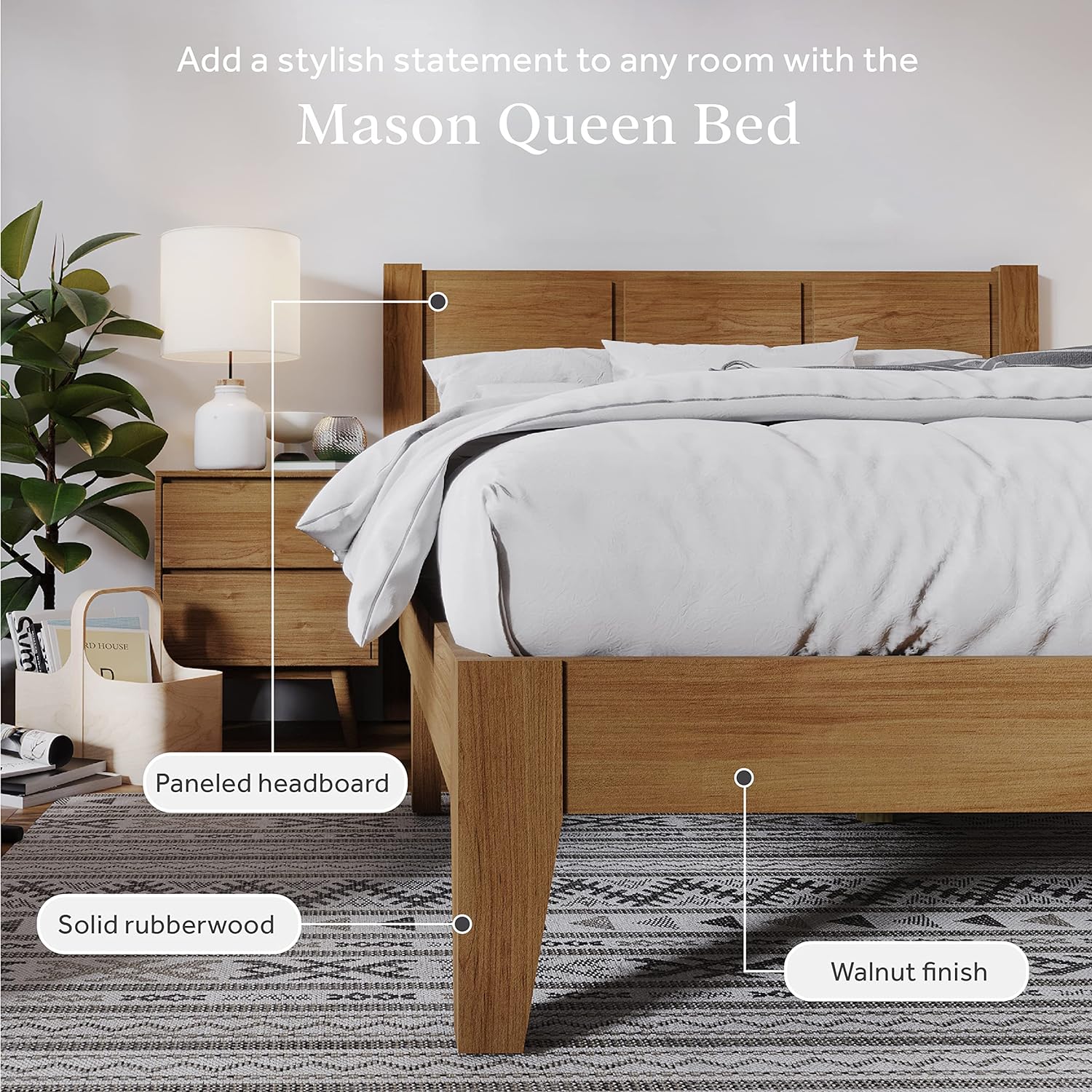 Mason Queen Bed Walnut