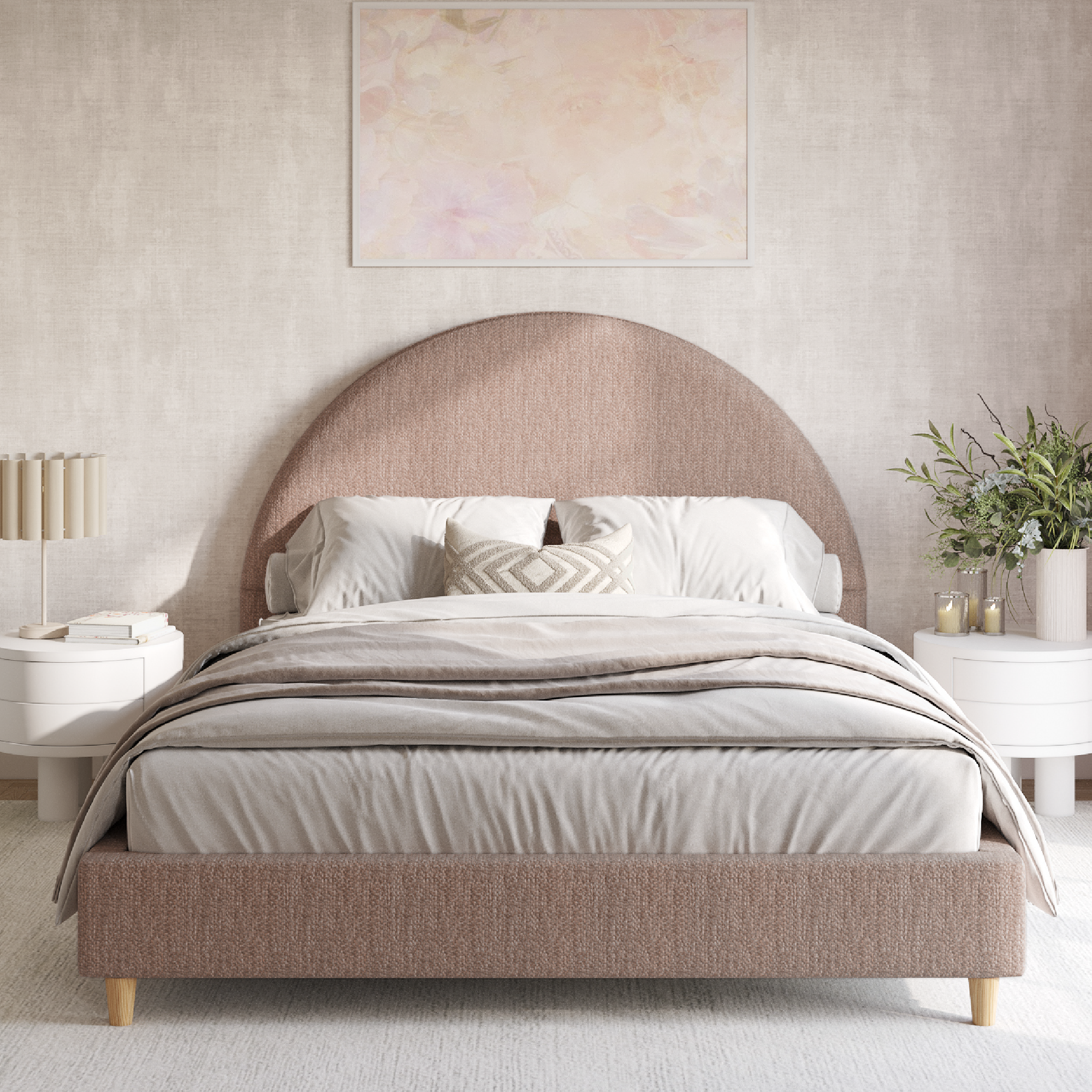 Boucle Arch Bed
