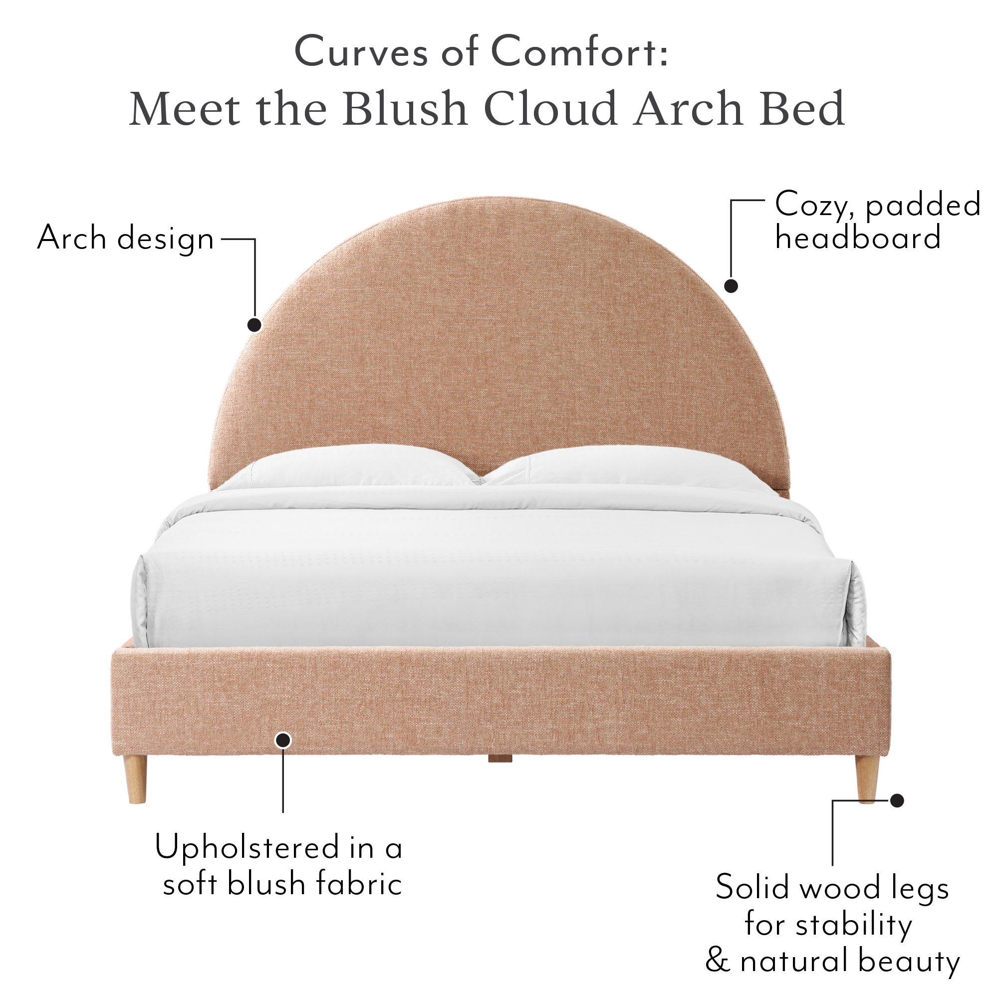 Boucle Arch Bed