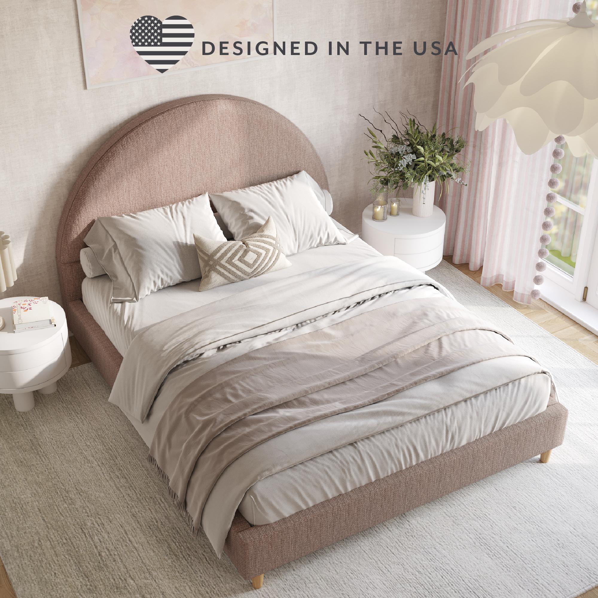 Boucle Arch Bed