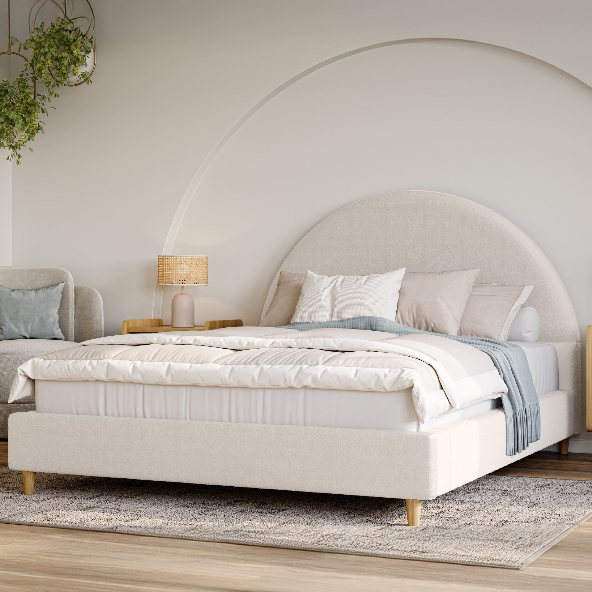 Boucle Arch Bed