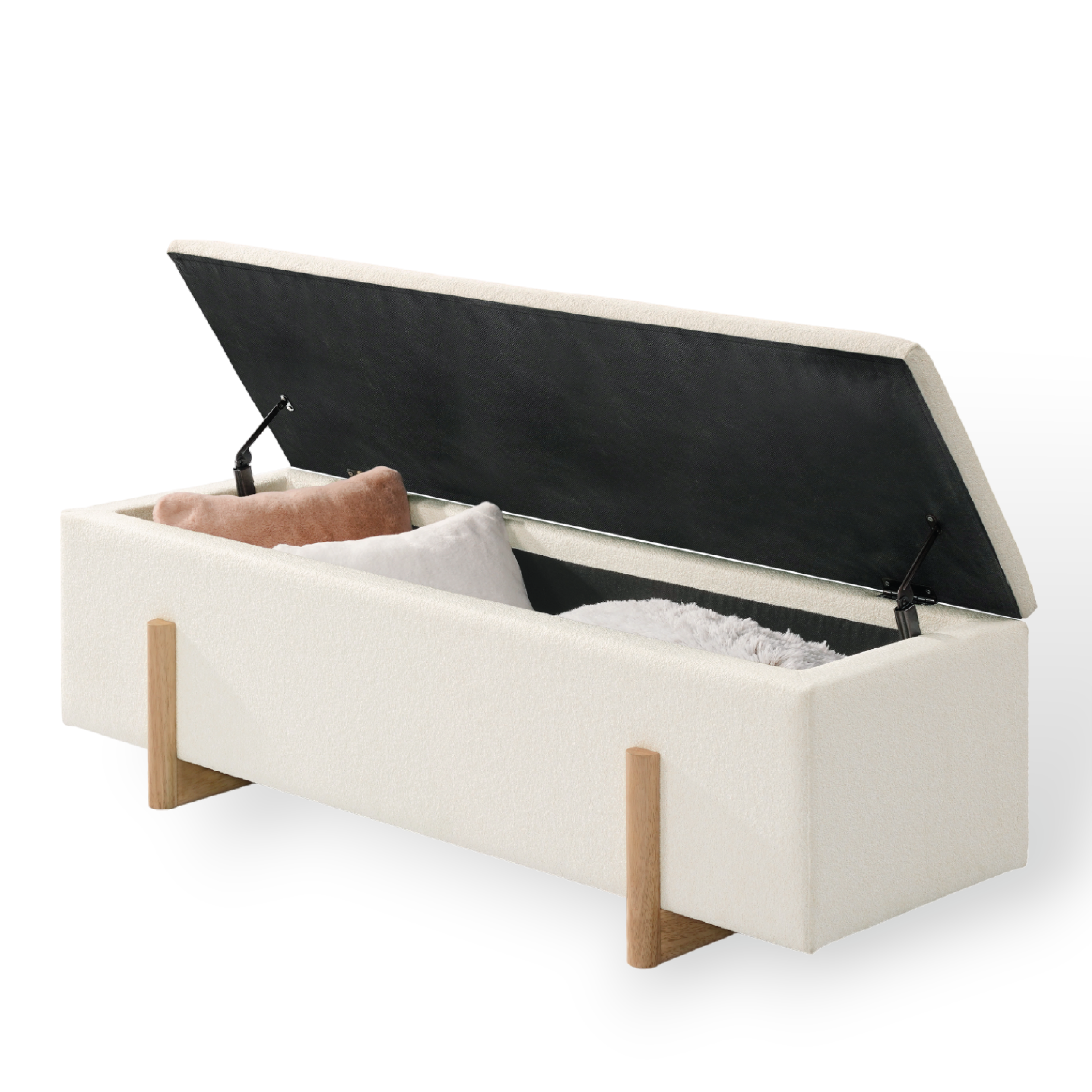 Bodie Boucle Storage Bench