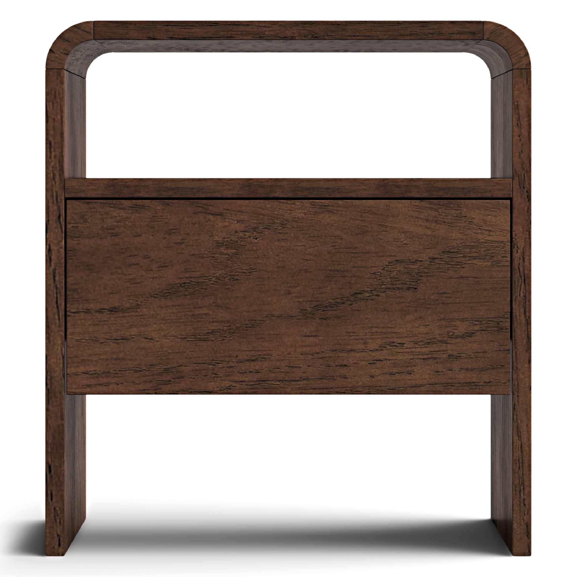 Pebble Solid Wood Walnut Nightstand